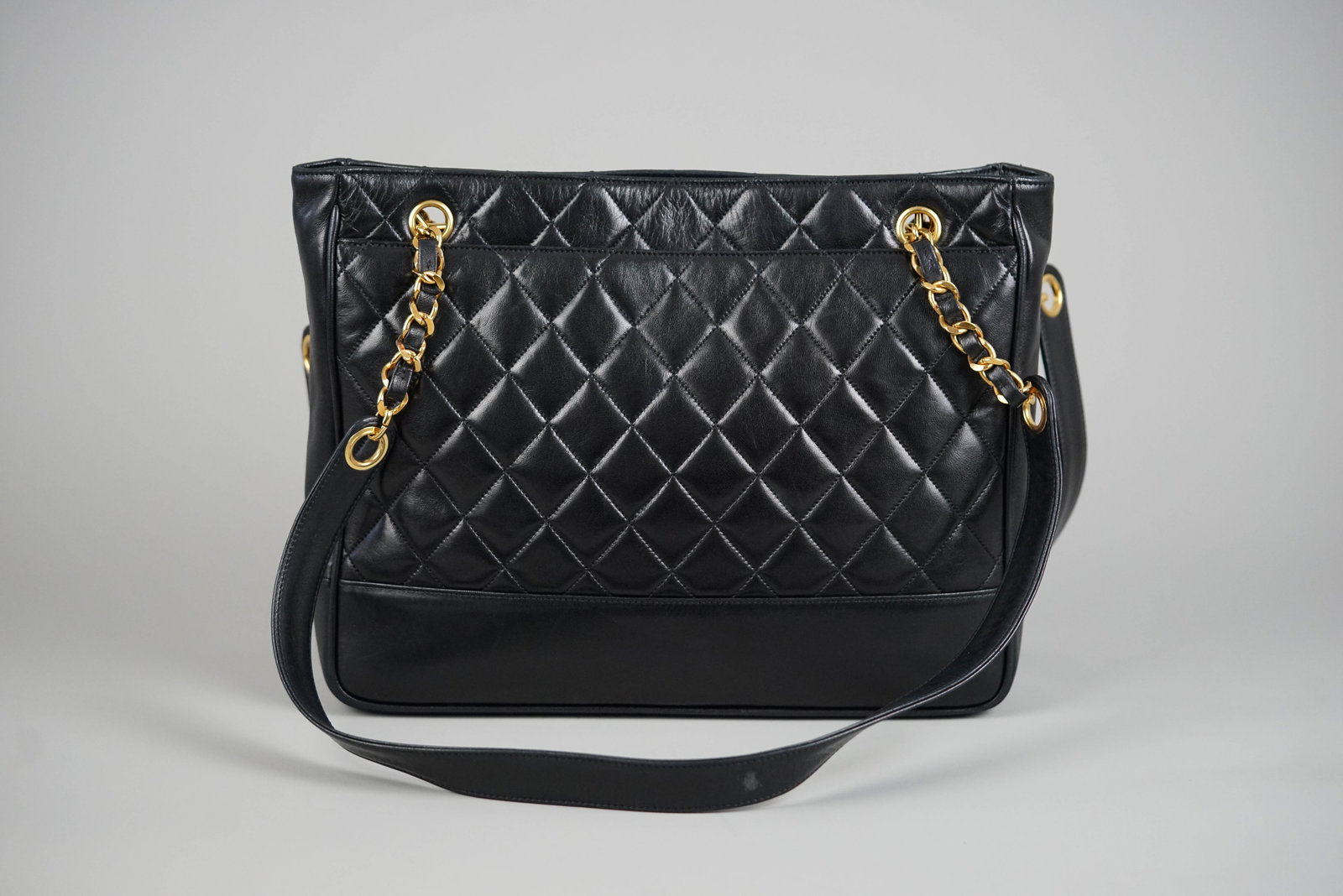 CHANEL MATELASSE CHAIN SHOULDER BAG LAMBSKIN BLACK CONDITION RANK: B - 7