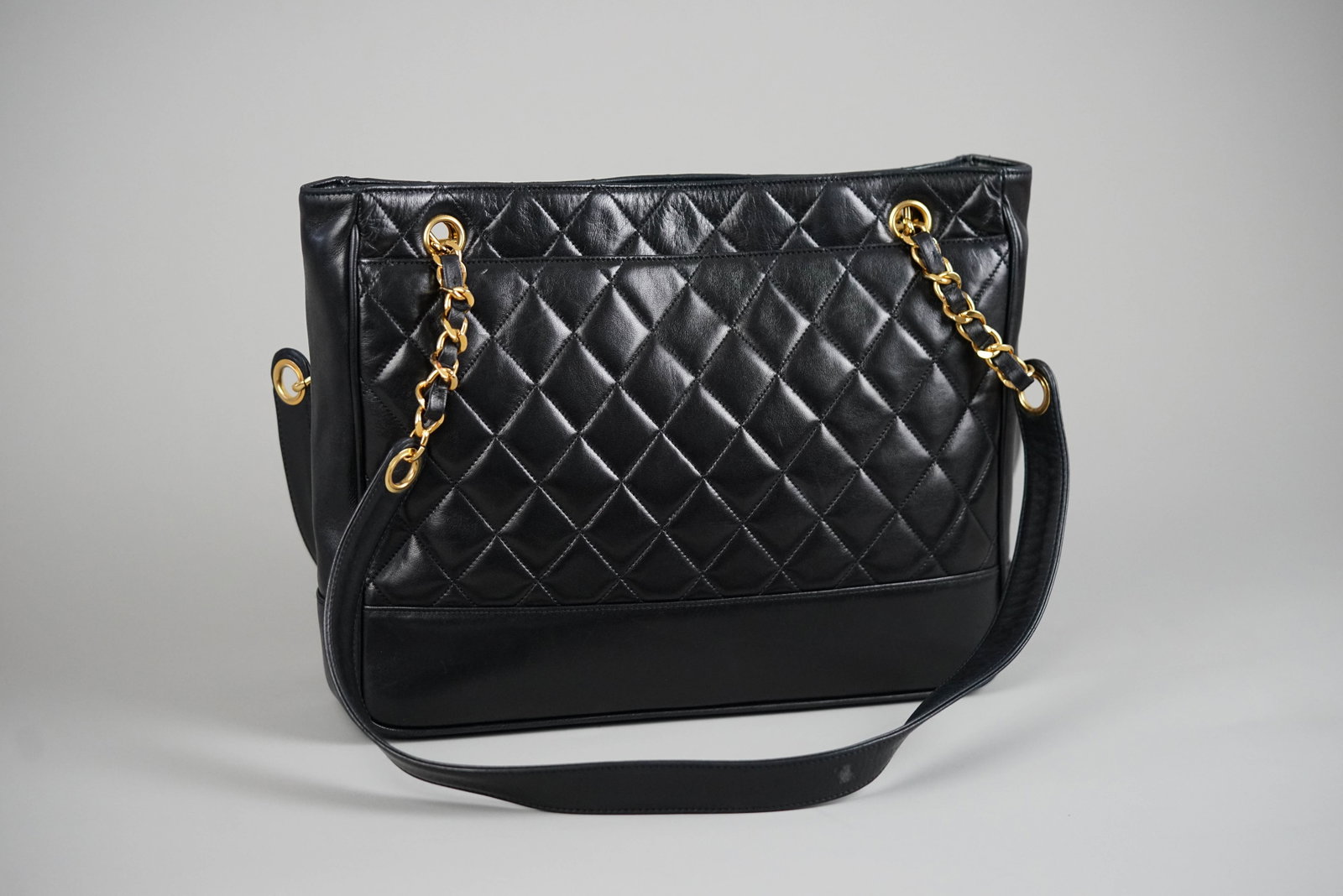 CHANEL MATELASSE CHAIN SHOULDER BAG LAMBSKIN BLACK CONDITION RANK: B - 8