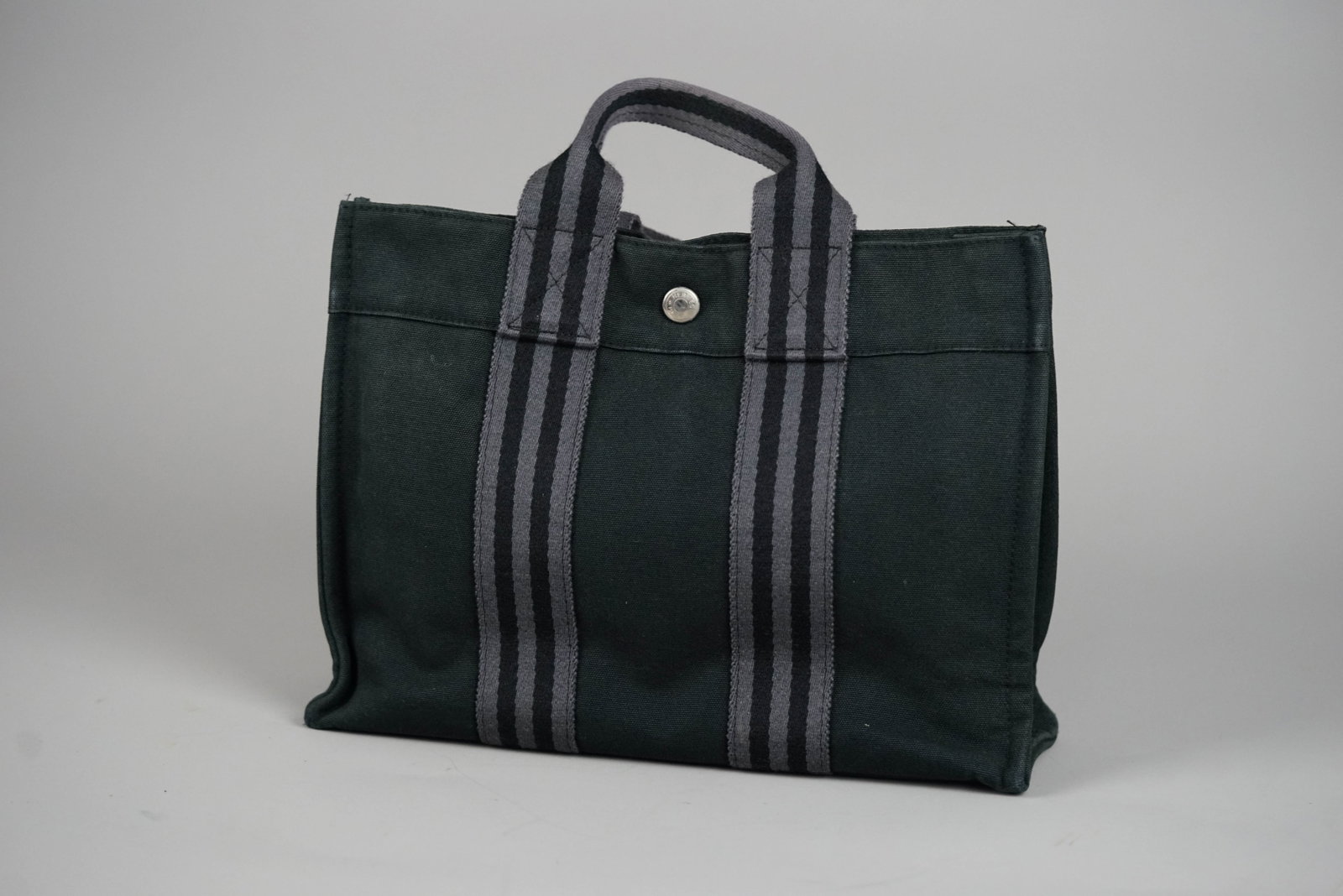 HERMES PM HANDBAG CANVAS TWO-TONE - 3