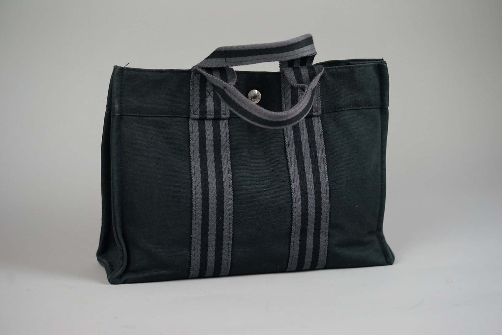 HERMES PM HANDBAG CANVAS TWO-TONE - 6