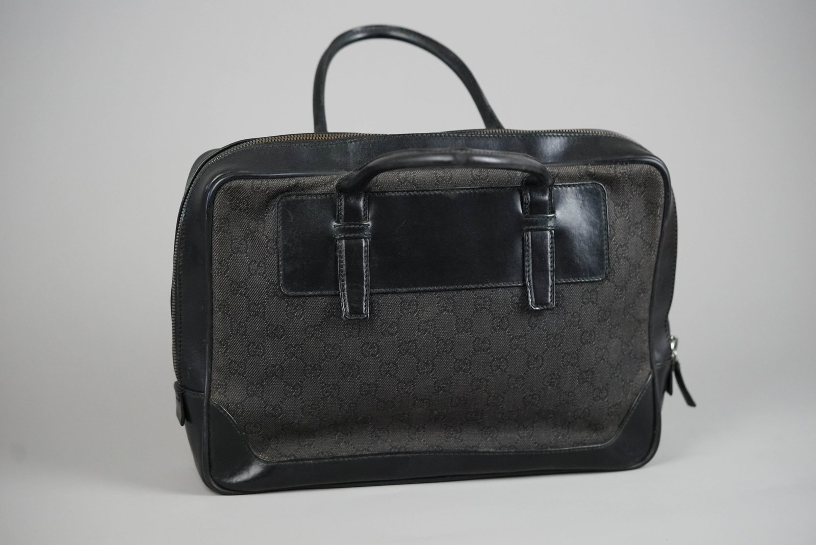 GUCCI GG CANVAS BRIEFCASE CANVAS LEATHER 212792 BLACK - 12