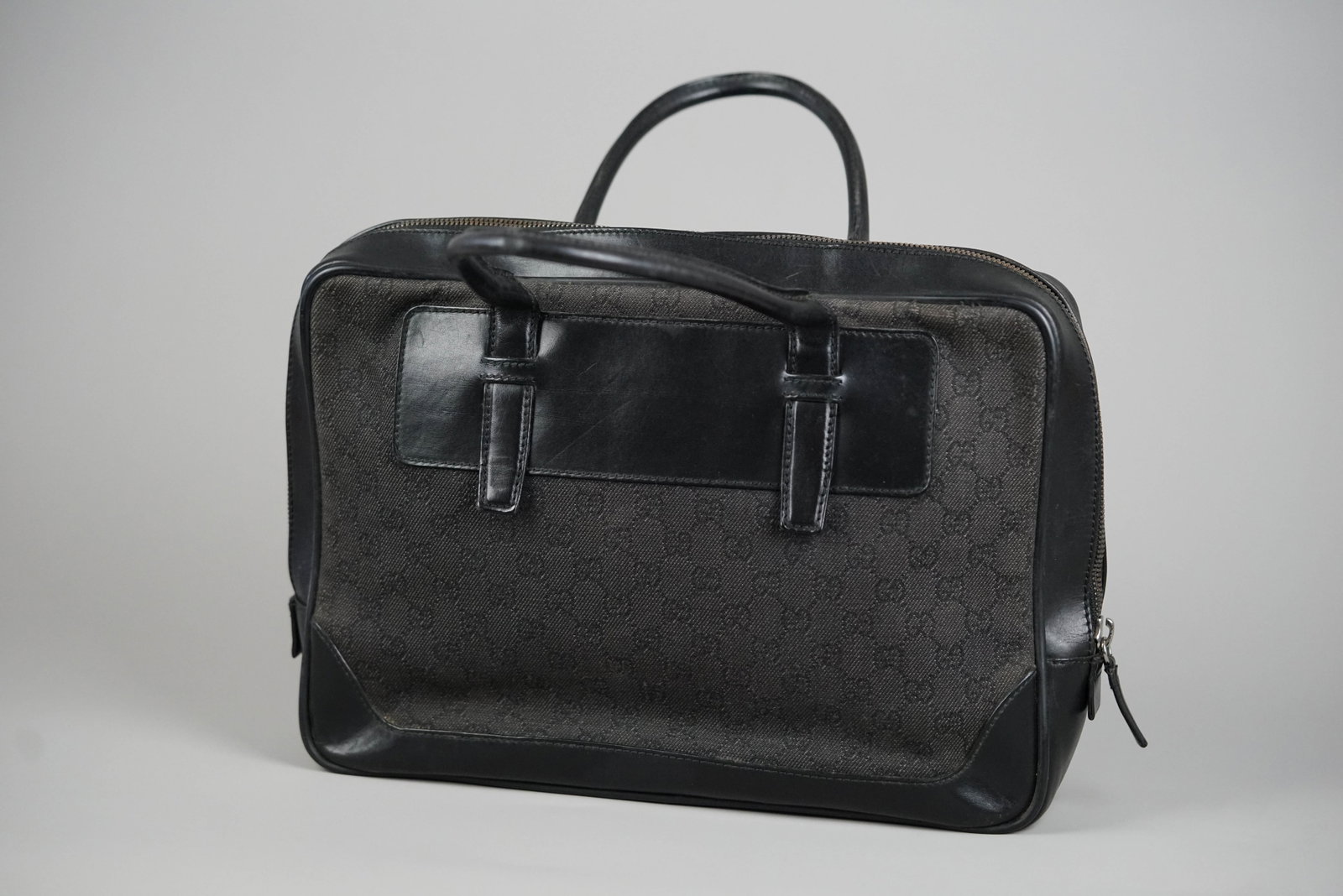 GUCCI GG CANVAS BRIEFCASE CANVAS LEATHER 212792 BLACK - 13
