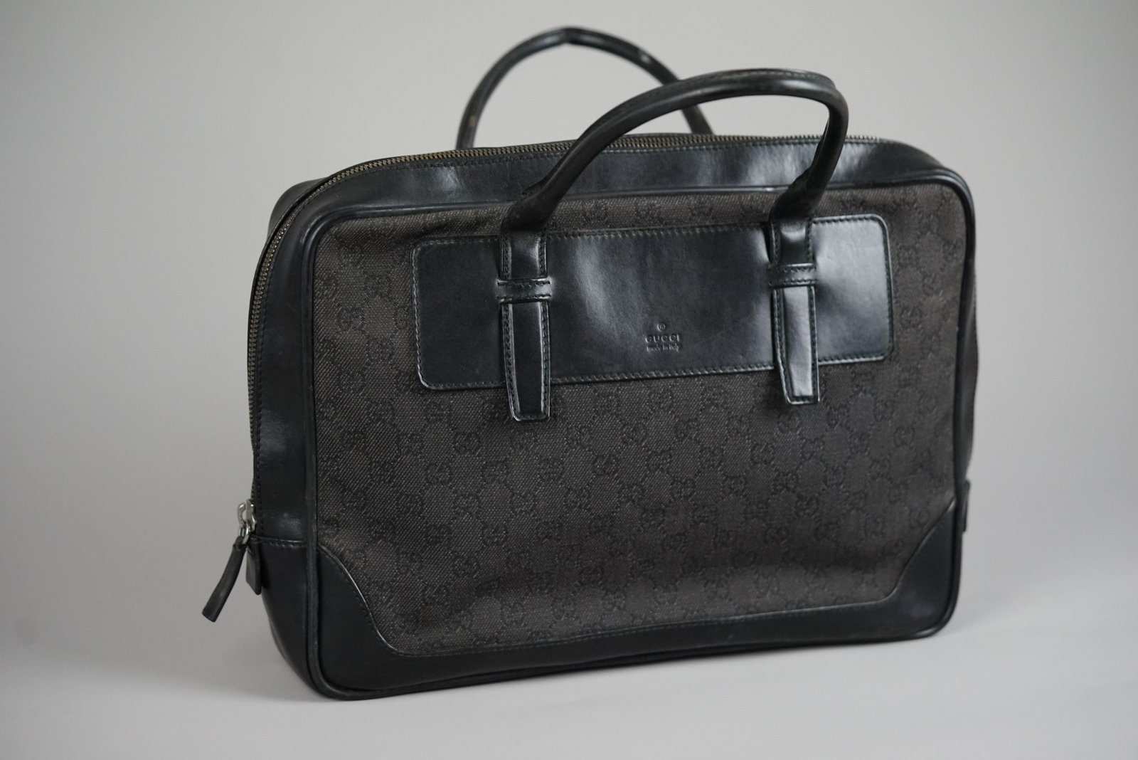 GUCCI GG CANVAS BRIEFCASE CANVAS LEATHER 212792 BLACK - 2