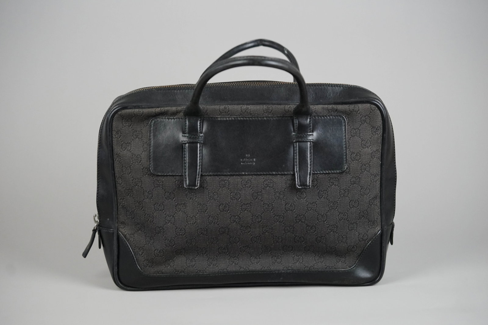 GUCCI GG CANVAS BRIEFCASE CANVAS LEATHER 212792 BLACK - 5