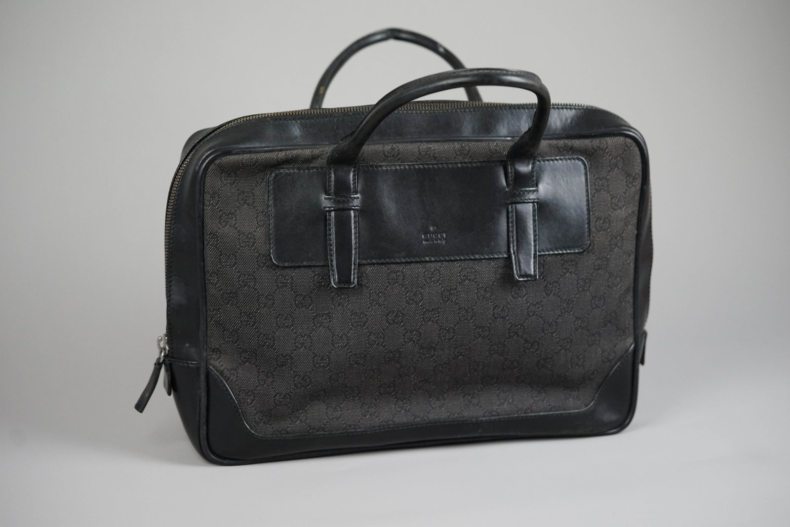 GUCCI GG CANVAS BRIEFCASE CANVAS LEATHER 212792 BLACK - 7