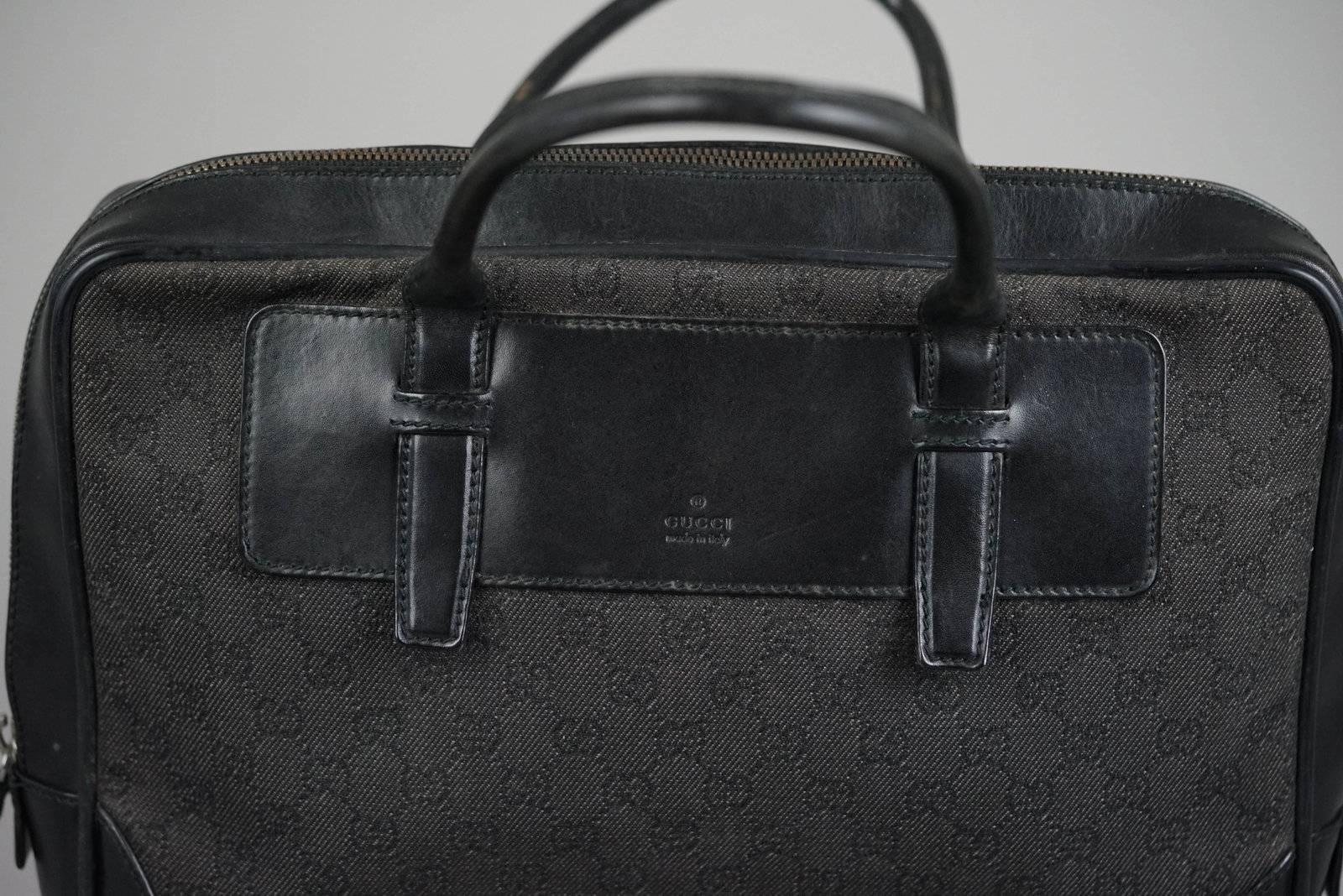GUCCI GG CANVAS BRIEFCASE CANVAS LEATHER 212792 BLACK - 9