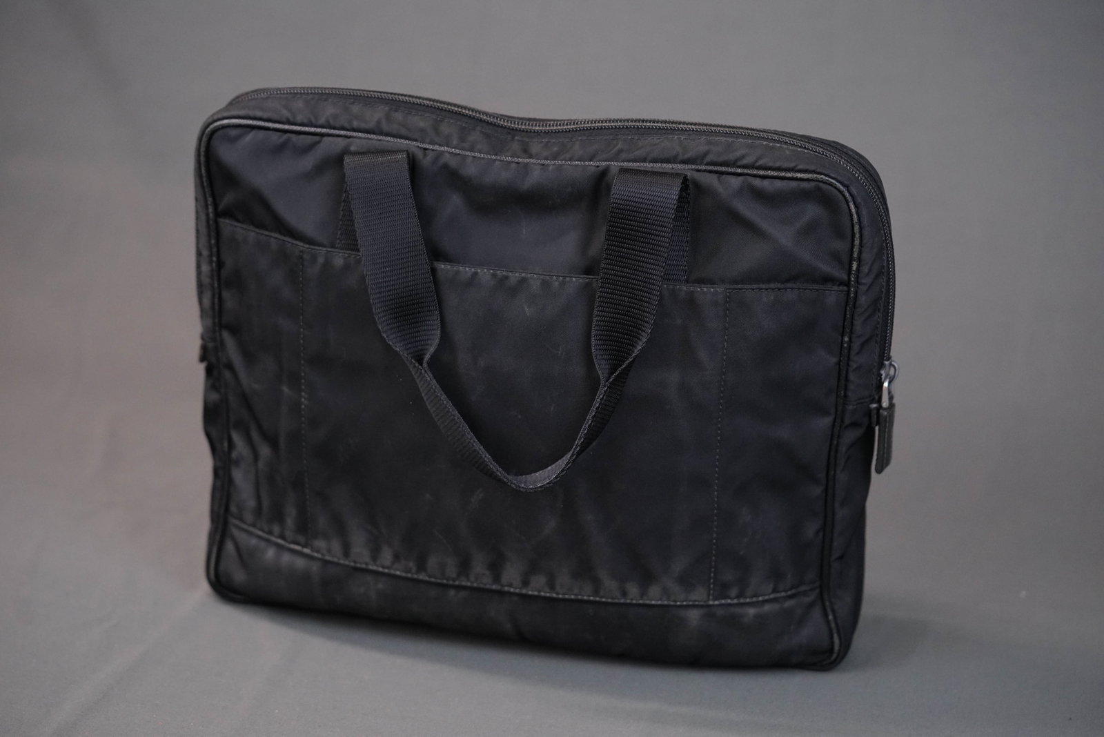 PRADA POCONO BLACK NYLON HANDBAG - 8