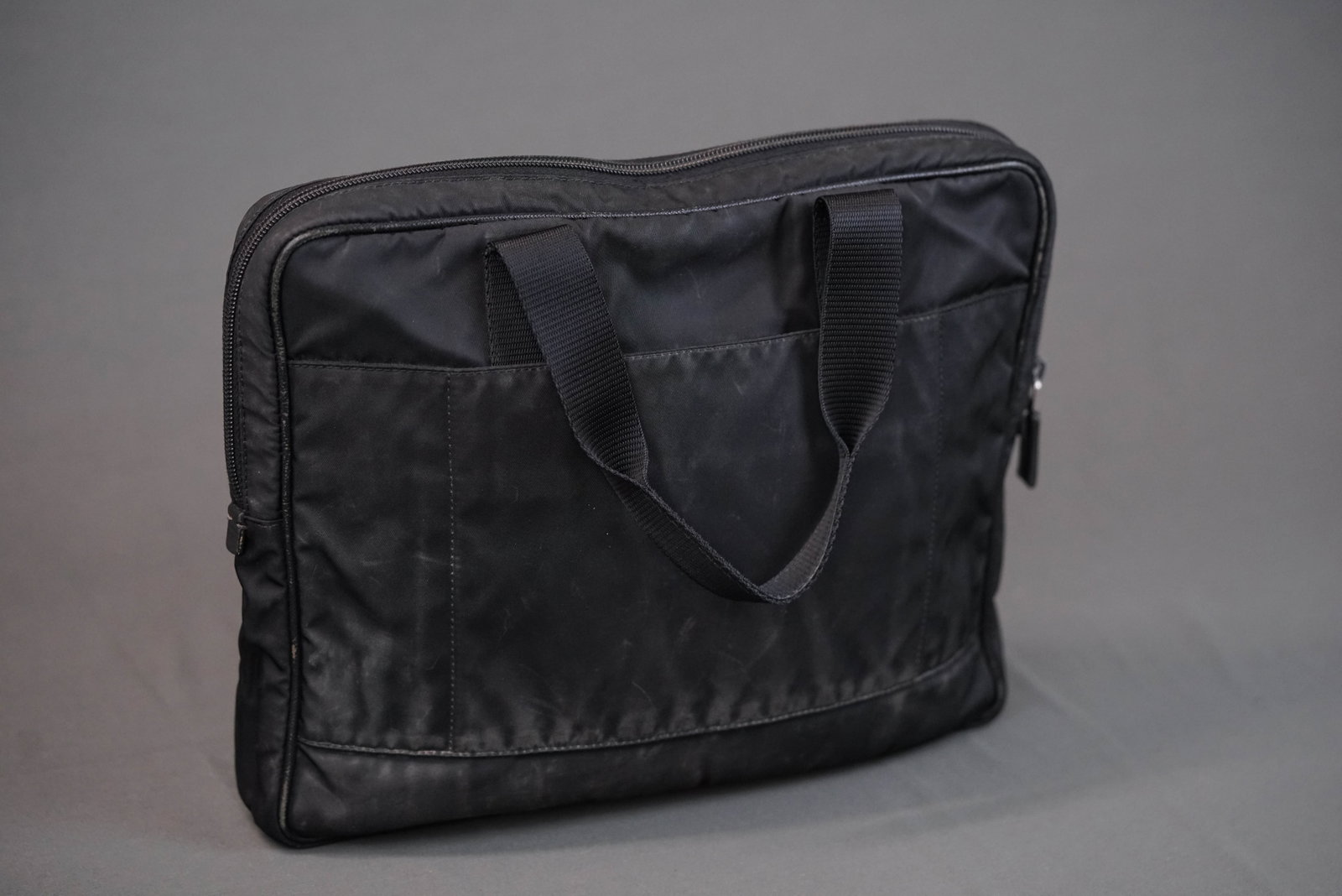 PRADA POCONO BLACK NYLON HANDBAG - 9