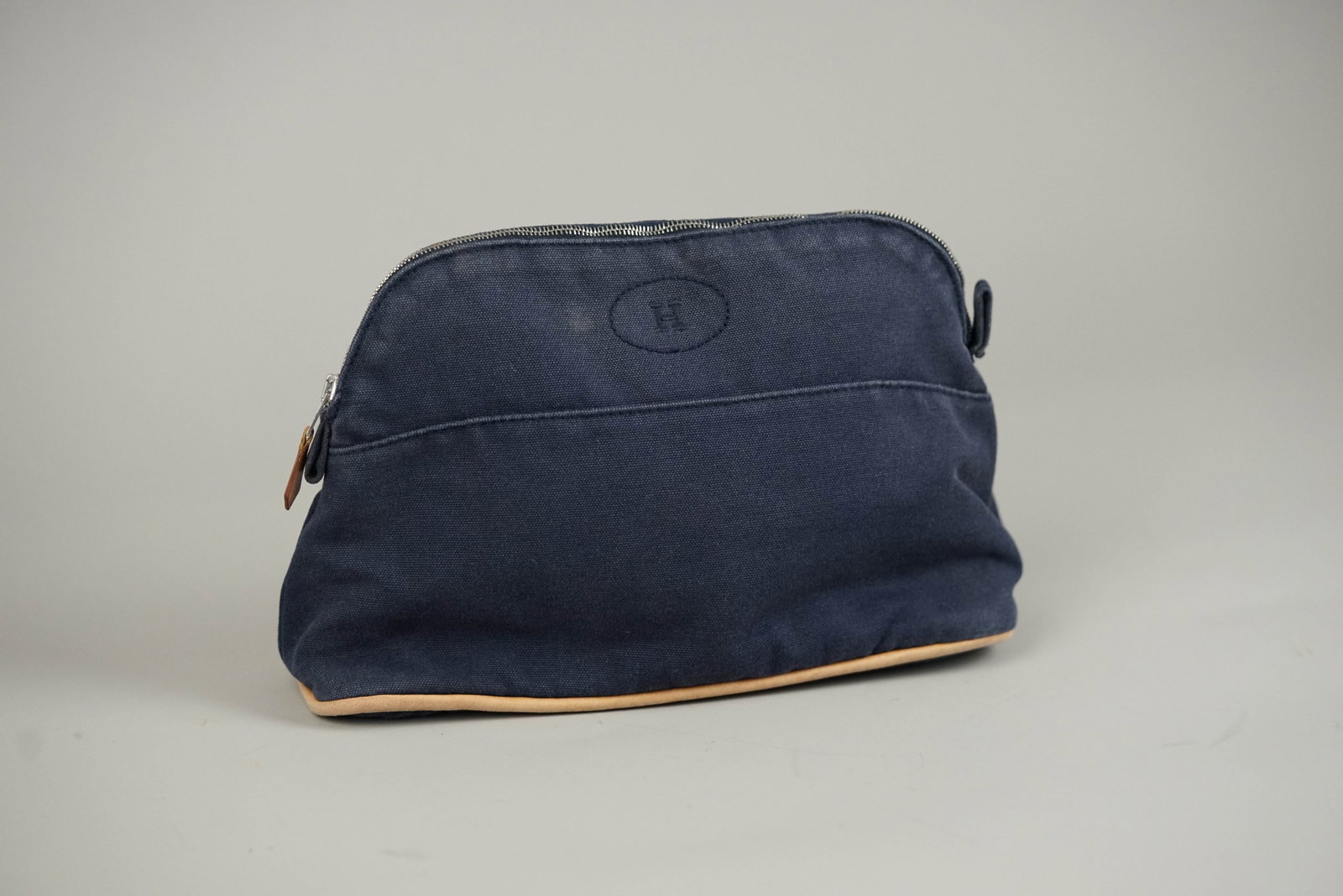 HERMES BOLIDE POUCH MM CANVAS NAVY - 2