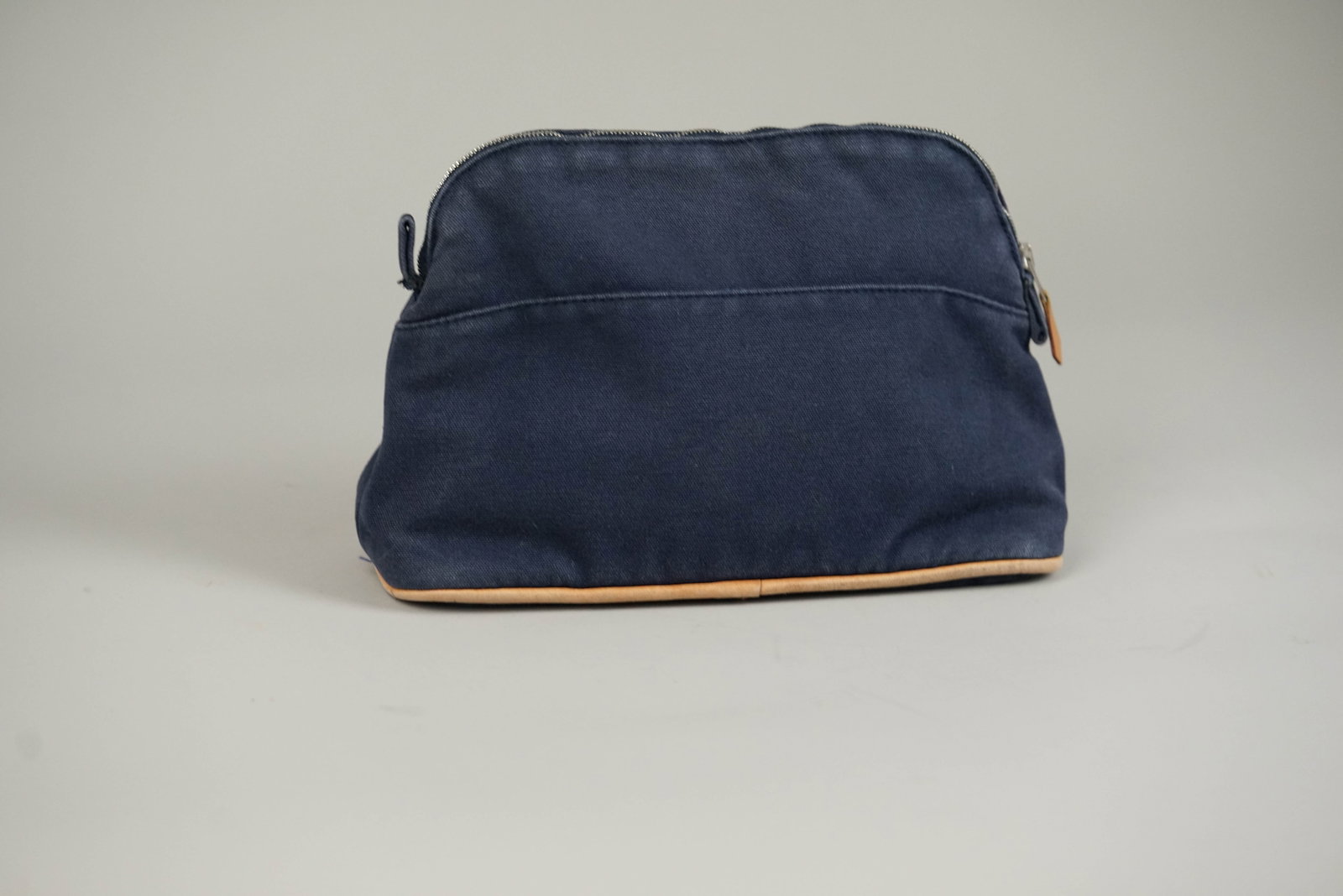 HERMES BOLIDE POUCH MM CANVAS NAVY - 5