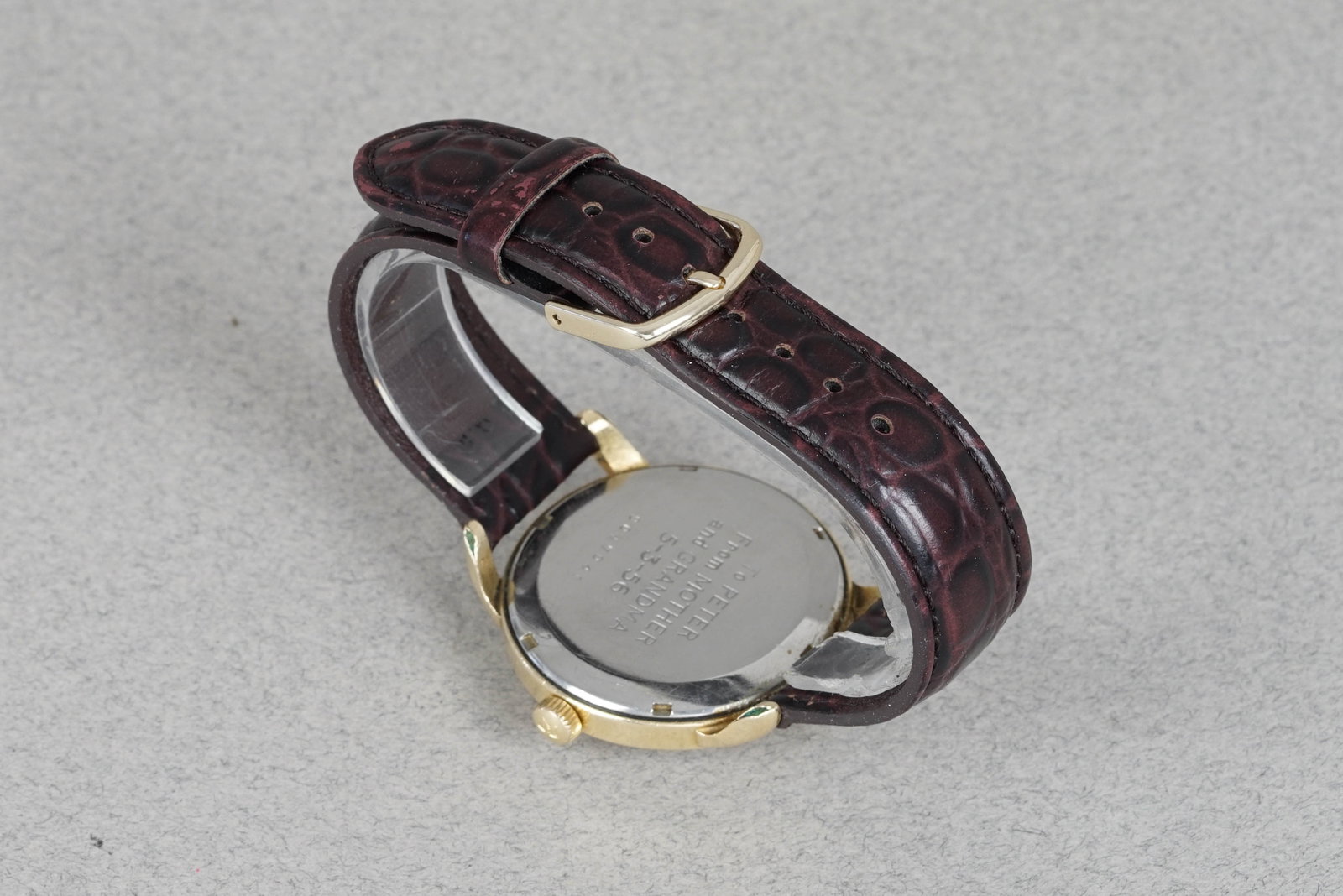 ZENITH AUTOMATIC BUMPER GOLD PLATED WRISTWATCH CIRCA 1956 - 4