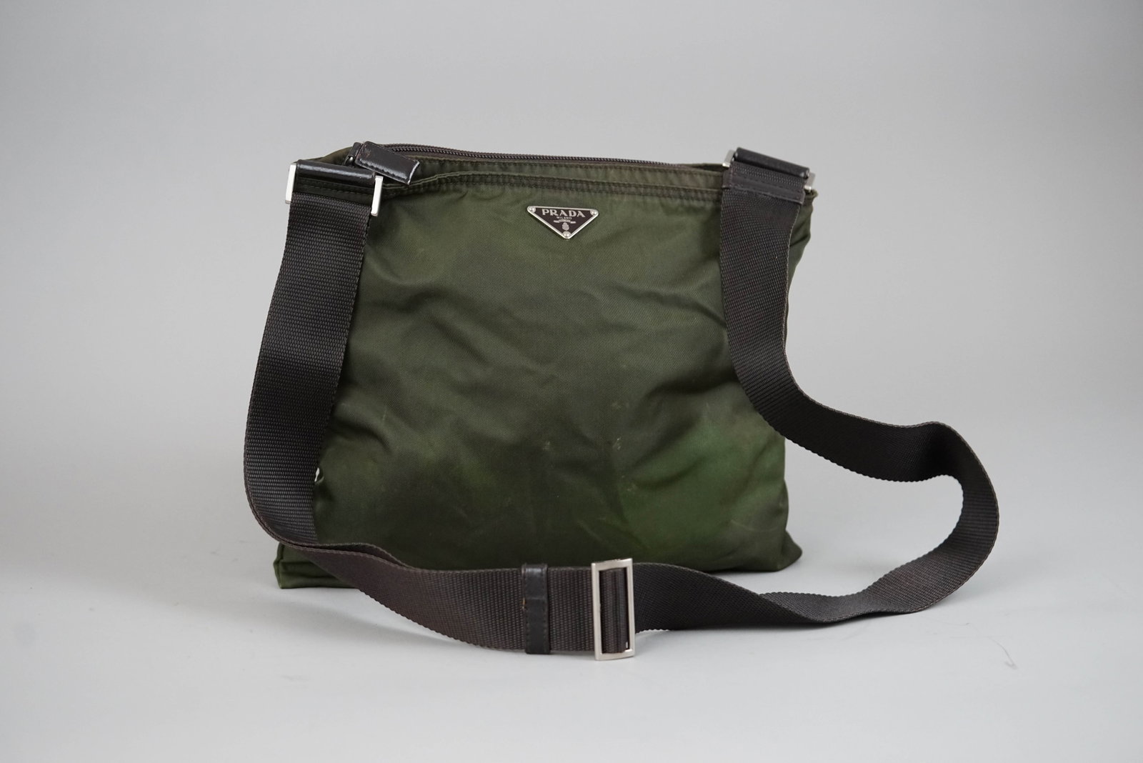 PRADA POCONO SHOULDER BAG NYLON KHAKI - 2