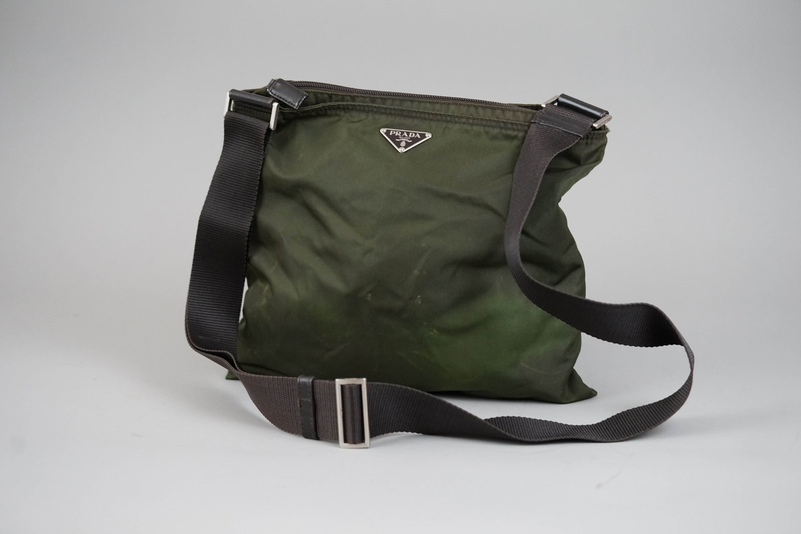 PRADA POCONO SHOULDER BAG NYLON KHAKI - 3