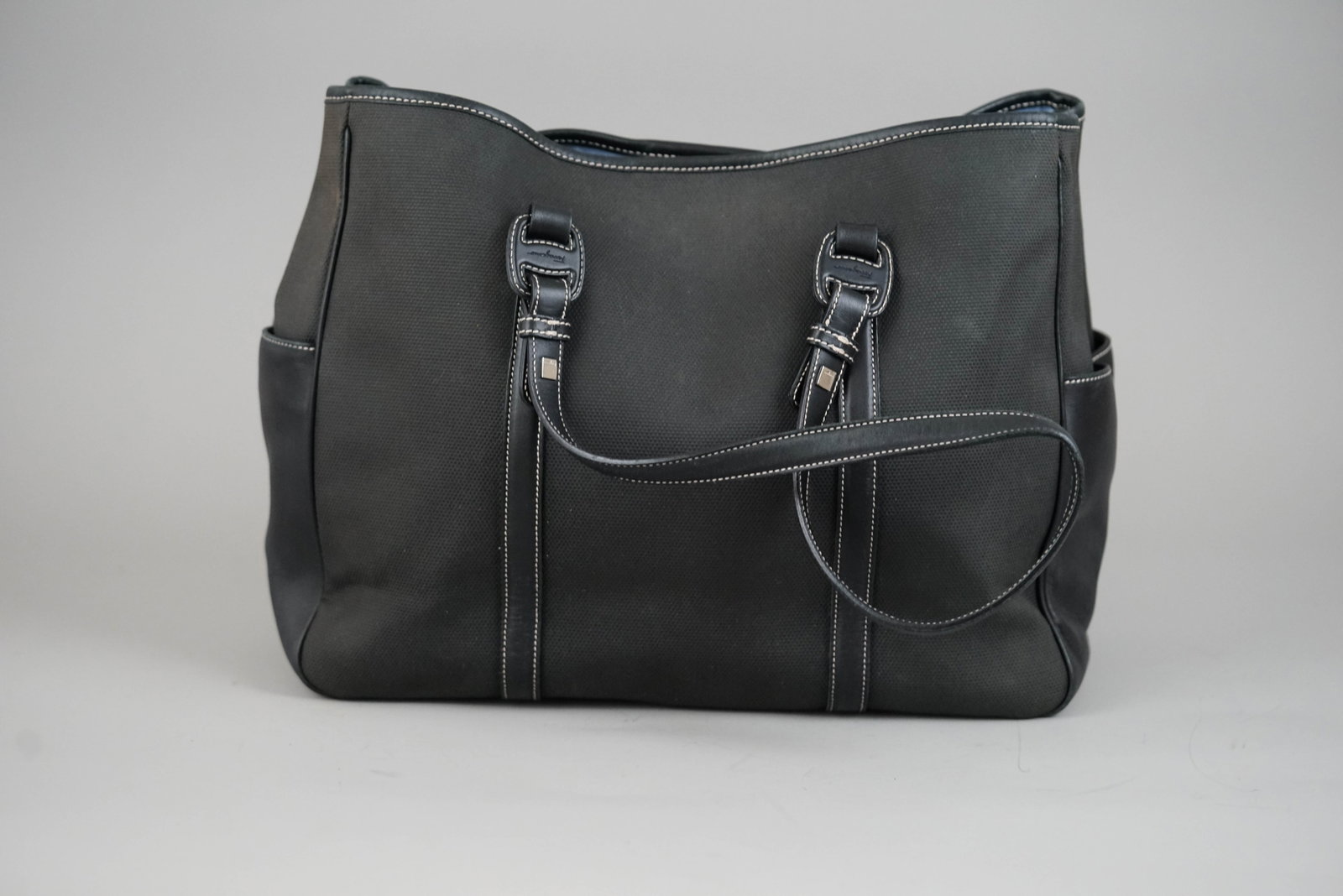 SALVATORE FERRAGAMO TOTE BAG CANVAS AU-21-3372 BLACK - 5