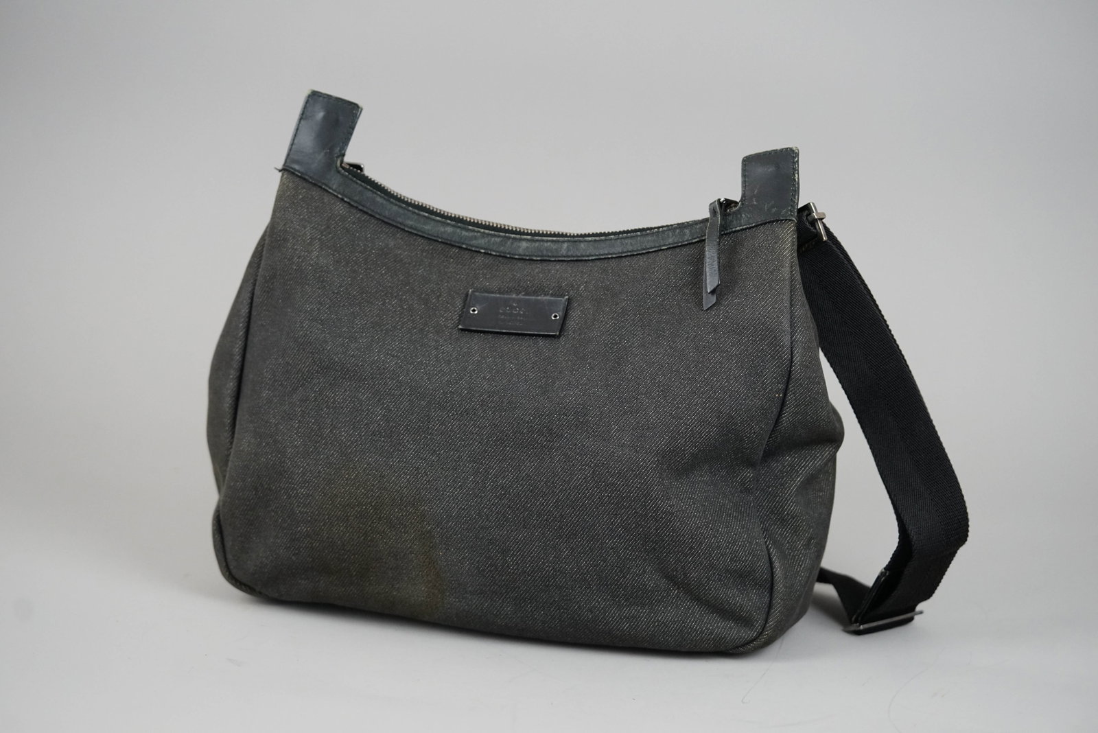 GUCCI SHOULDER BAG DENIM 002113 BLACK - 7