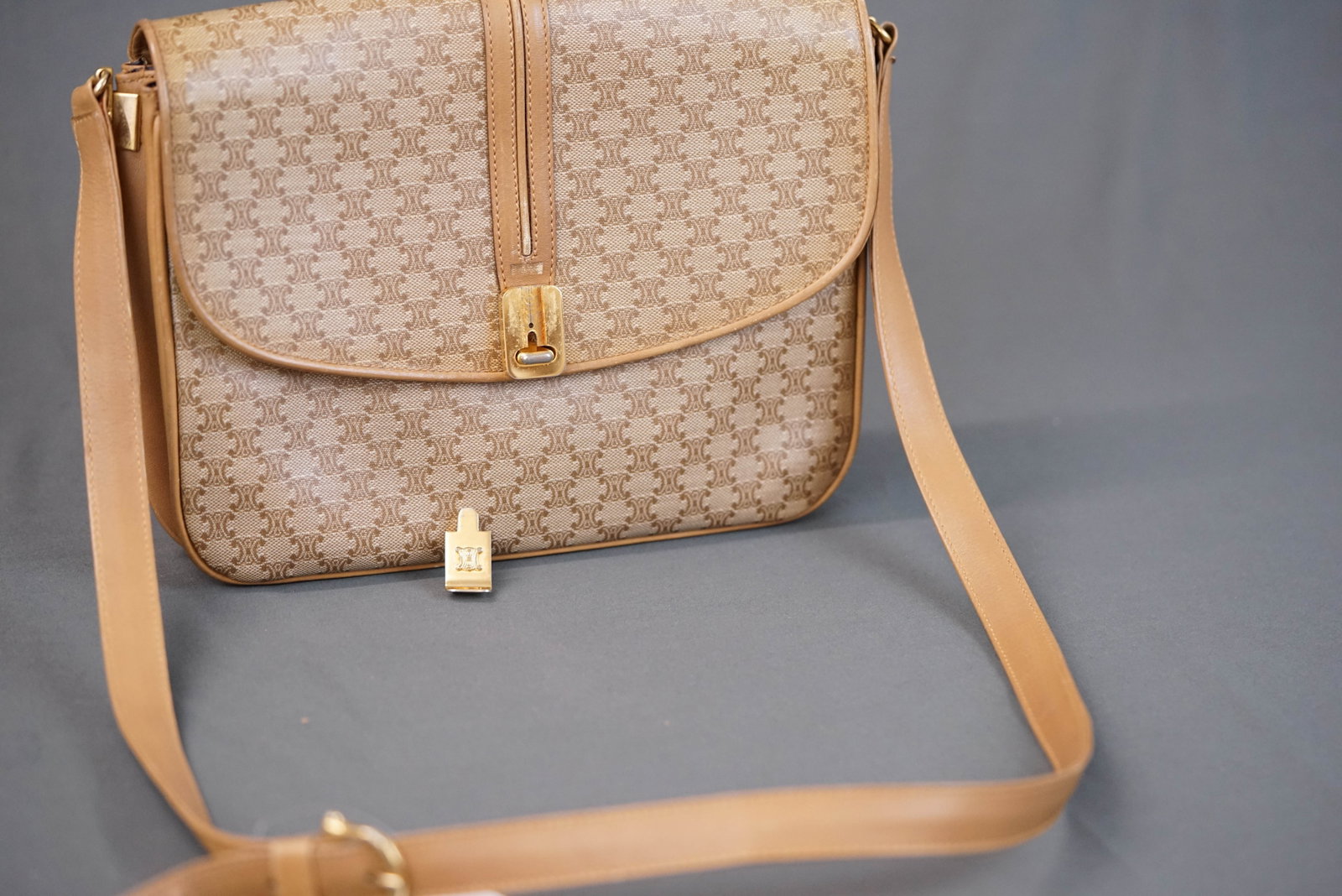 CELINE MACADAM SHOULDER BAG - 6