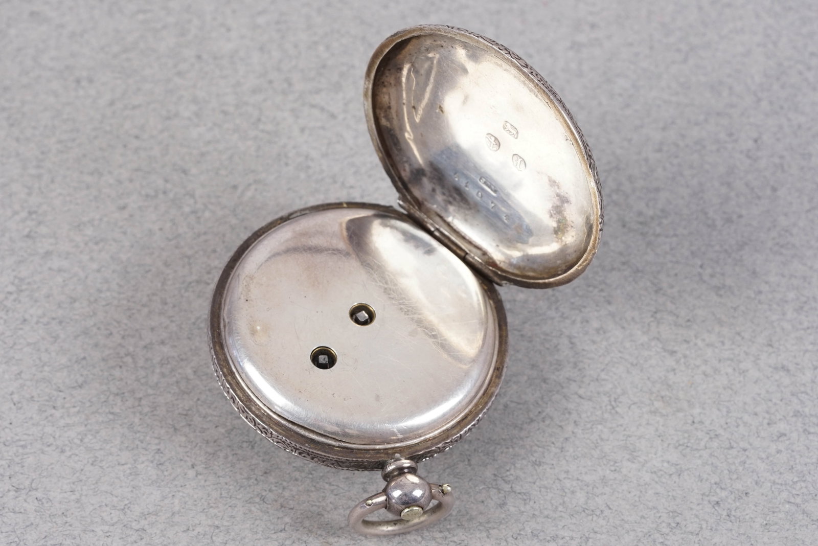 *TO BE SOLD WITHOUT RESERVE* 925 STERLING SILVER POCKET WATCH CIRCA 1885 - 3