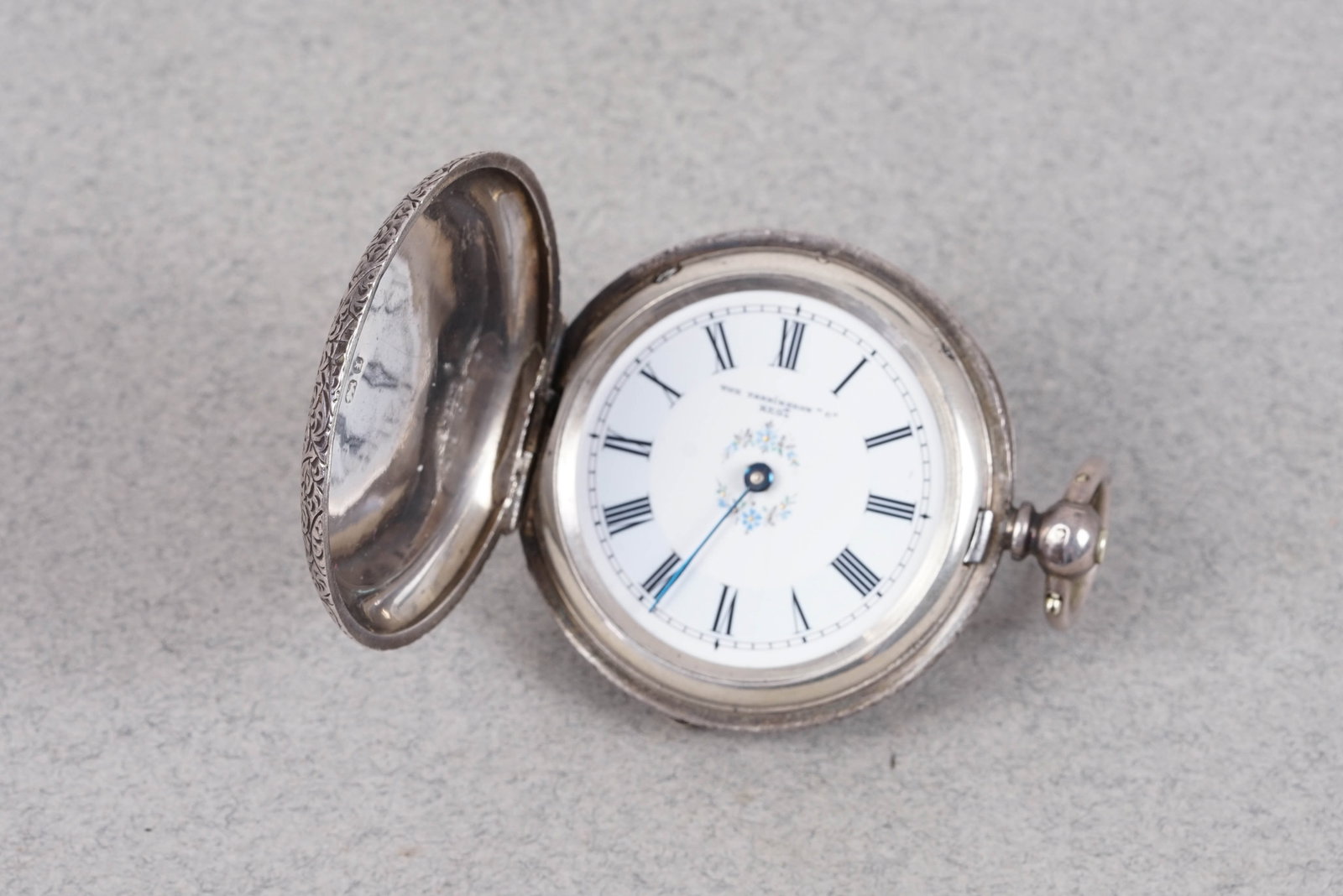 *TO BE SOLD WITHOUT RESERVE* 925 STERLING SILVER POCKET WATCH CIRCA 1885 - 4