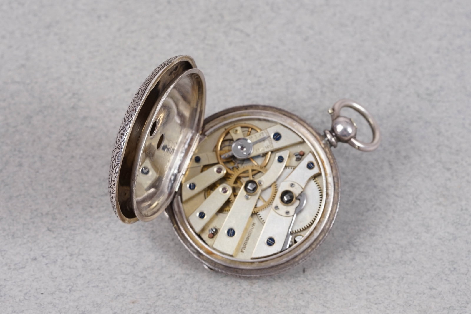 *TO BE SOLD WITHOUT RESERVE* 925 STERLING SILVER POCKET WATCH CIRCA 1885 - 5