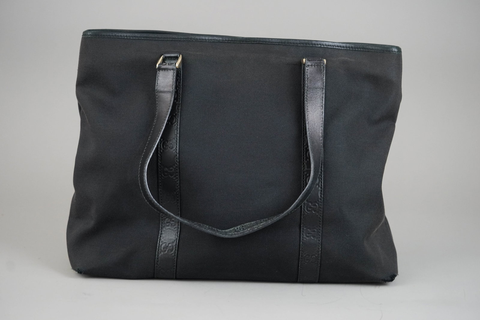 GUCCI GUCCISSIMA TOTE BAG CANVAS LEATHER 204991 BLACK - 5
