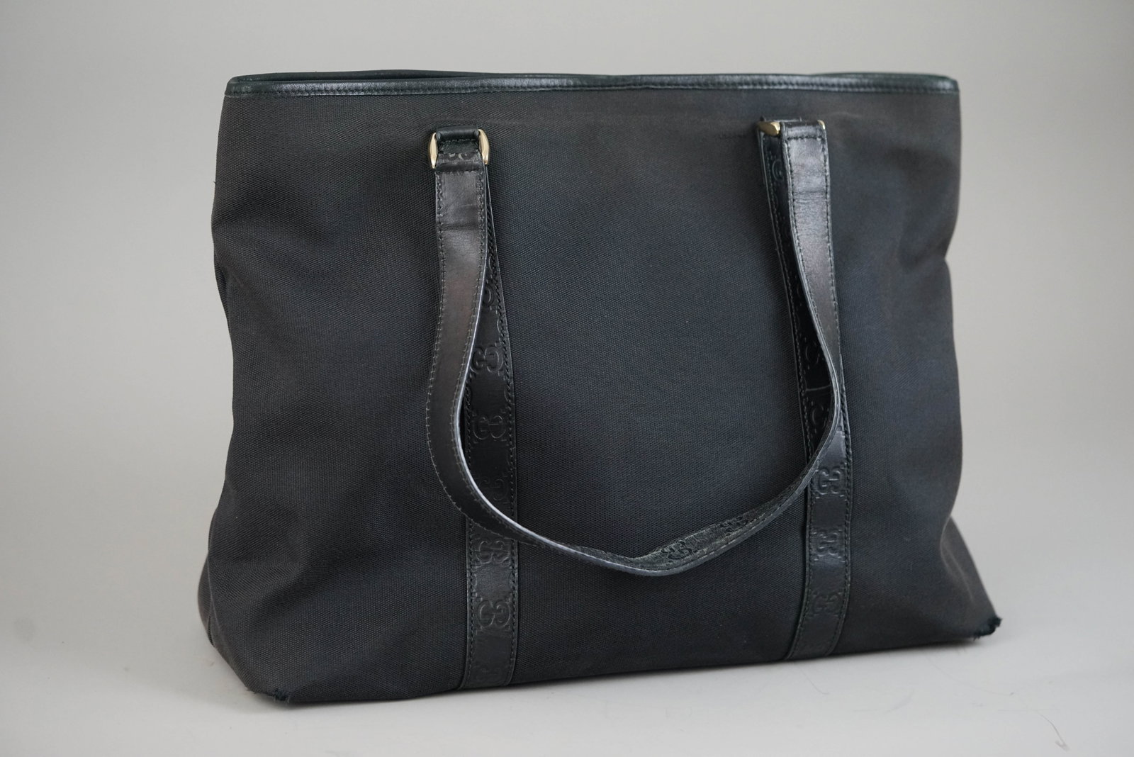 GUCCI GUCCISSIMA TOTE BAG CANVAS LEATHER 204991 BLACK - 6