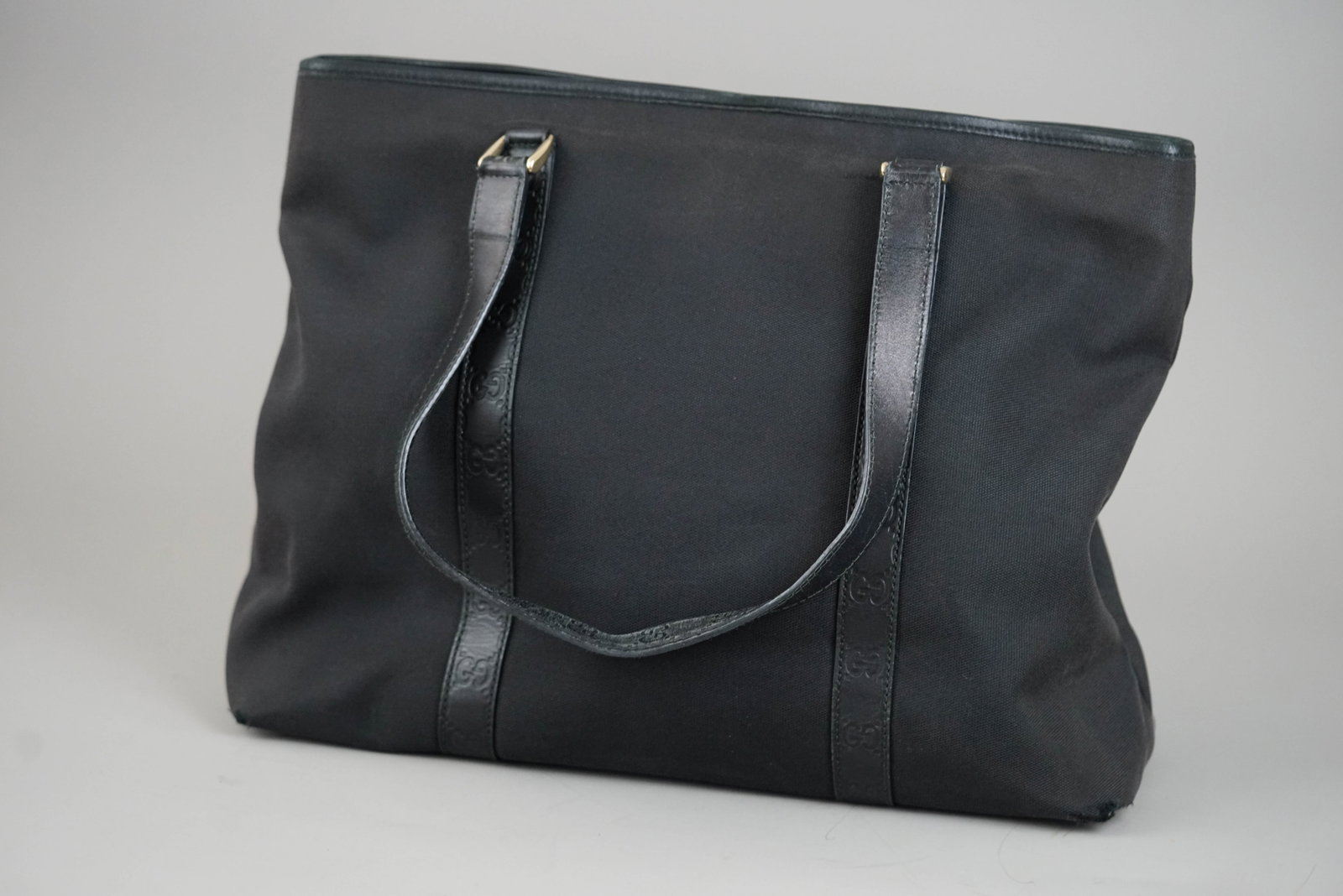 GUCCI GUCCISSIMA TOTE BAG CANVAS LEATHER 204991 BLACK - 7