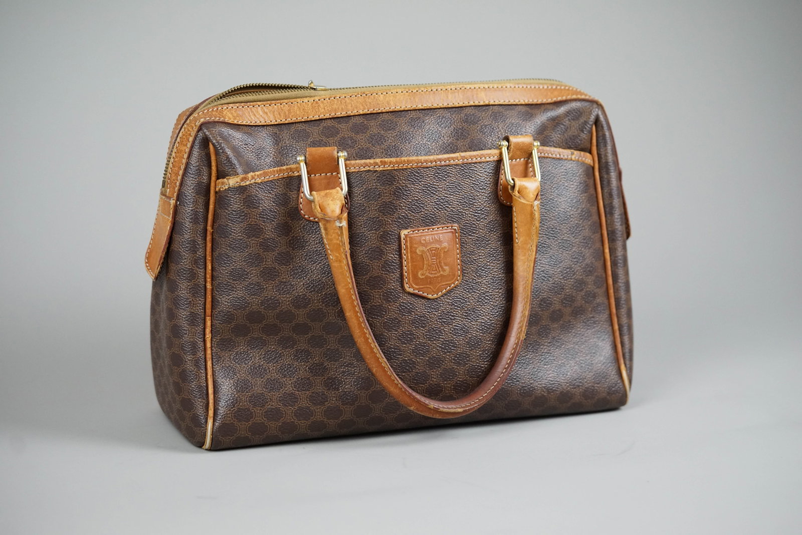CELINE MACADAM HANDBAG BROWN - 2