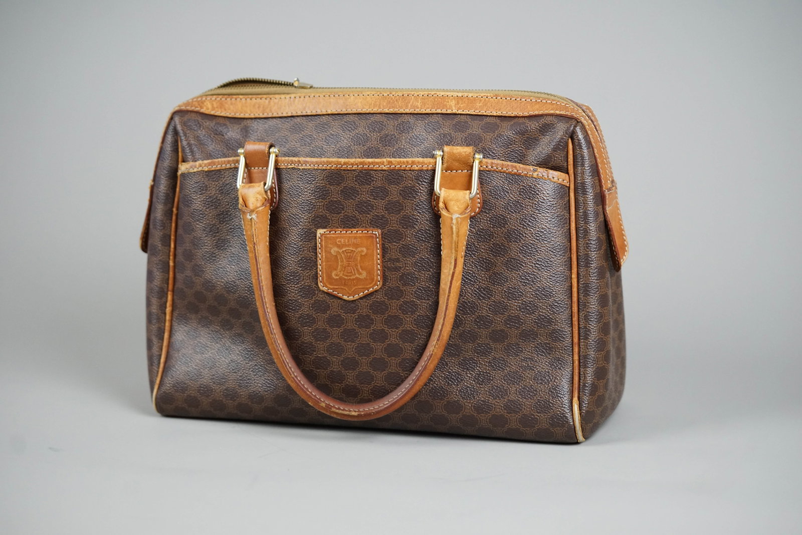 CELINE MACADAM HANDBAG BROWN - 3