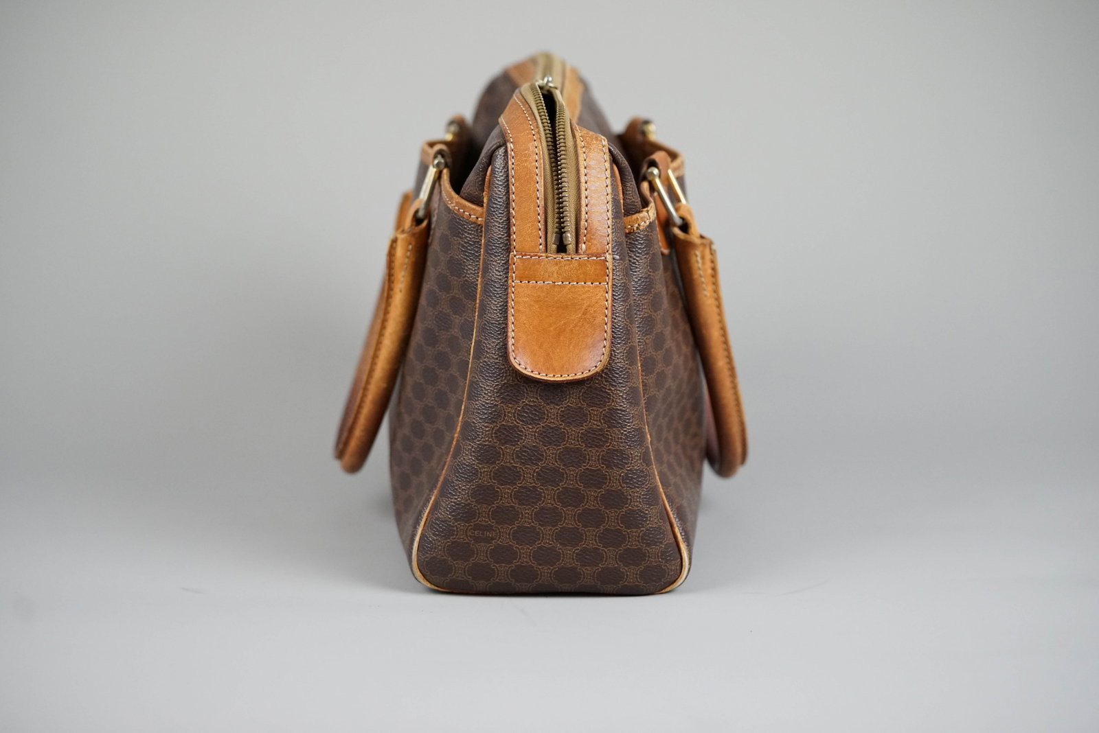 CELINE MACADAM HANDBAG BROWN - 5