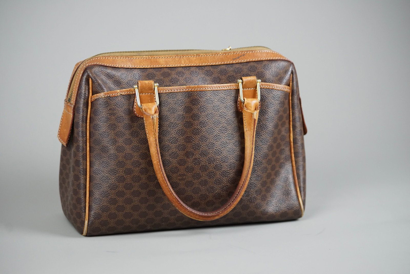 CELINE MACADAM HANDBAG BROWN - 7