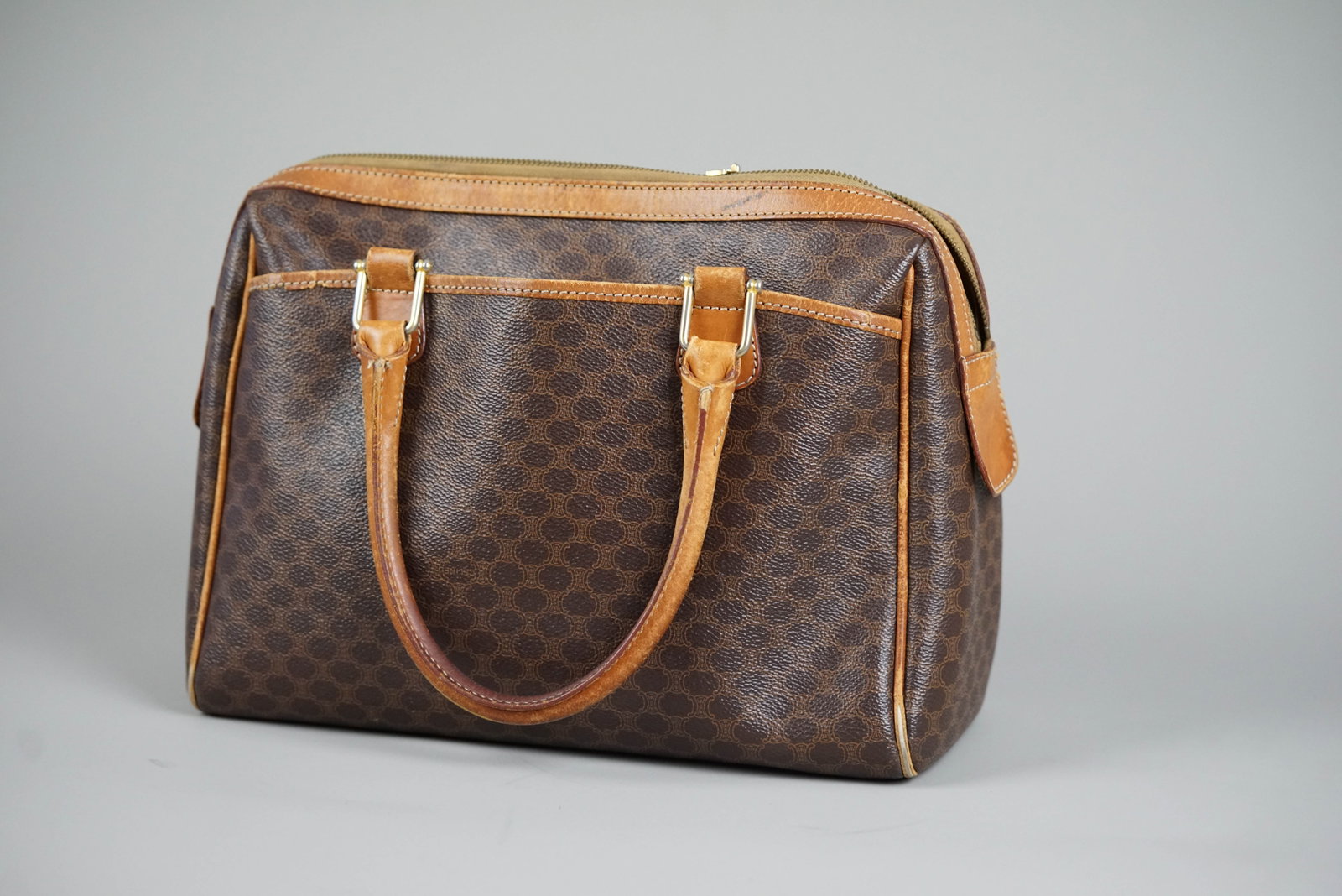 CELINE MACADAM HANDBAG BROWN - 8
