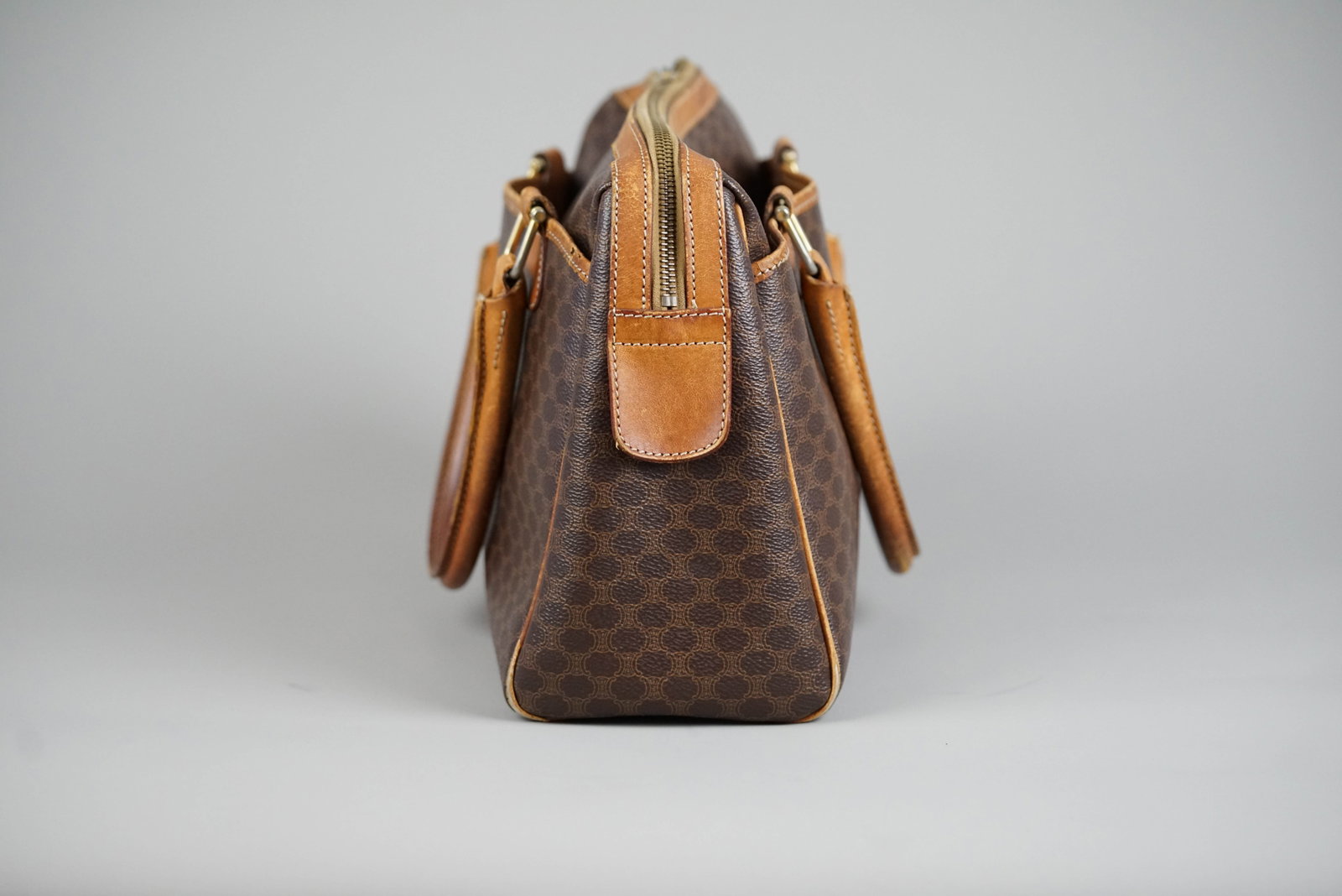 CELINE MACADAM HANDBAG BROWN - 9
