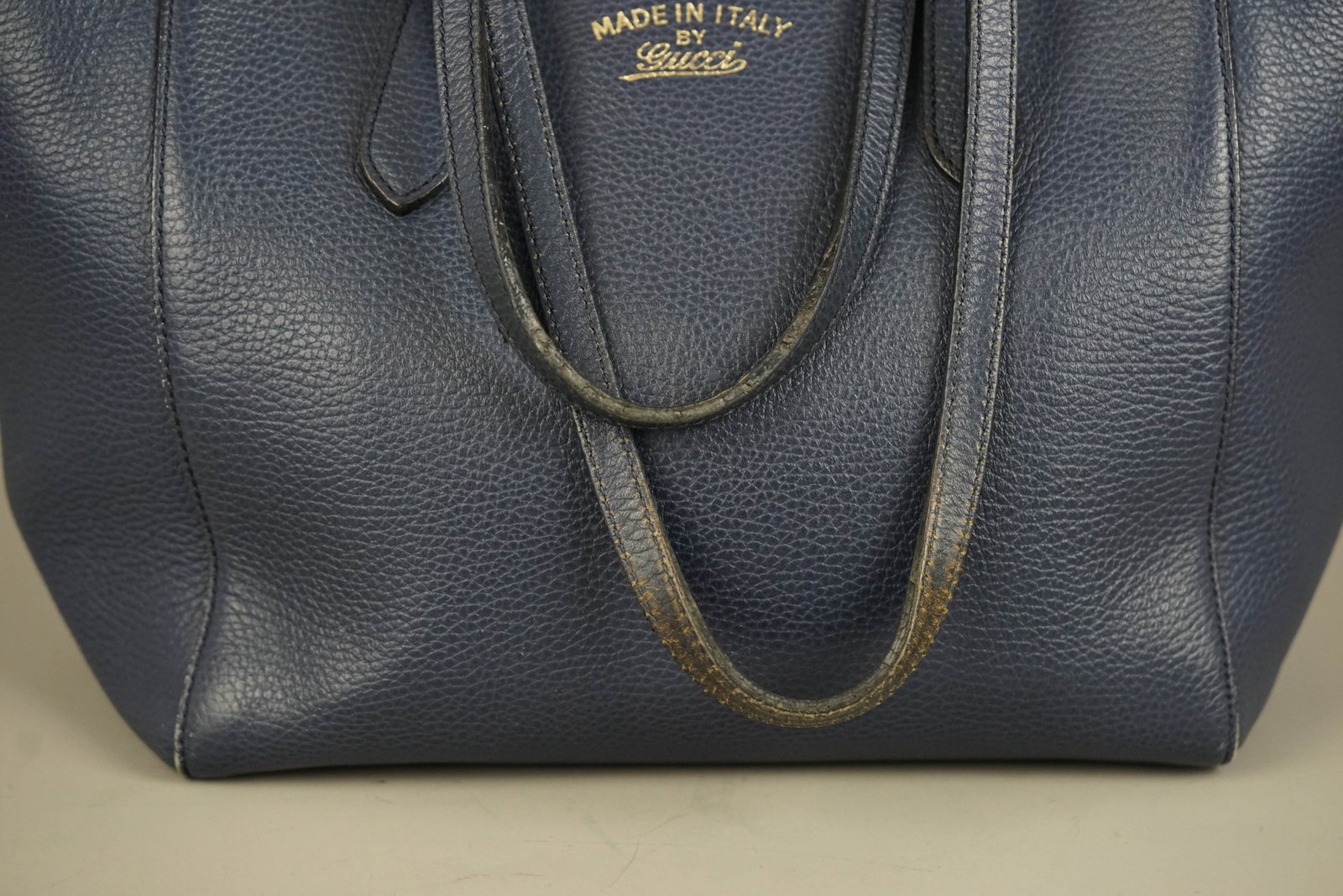 GUCCI SWING TOTE BAG LEATHER 525040 NAVY - 4