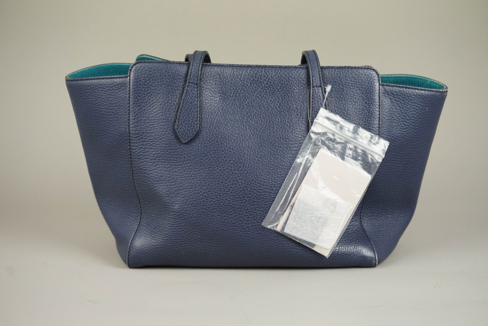 GUCCI SWING TOTE BAG LEATHER 525040 NAVY - 6