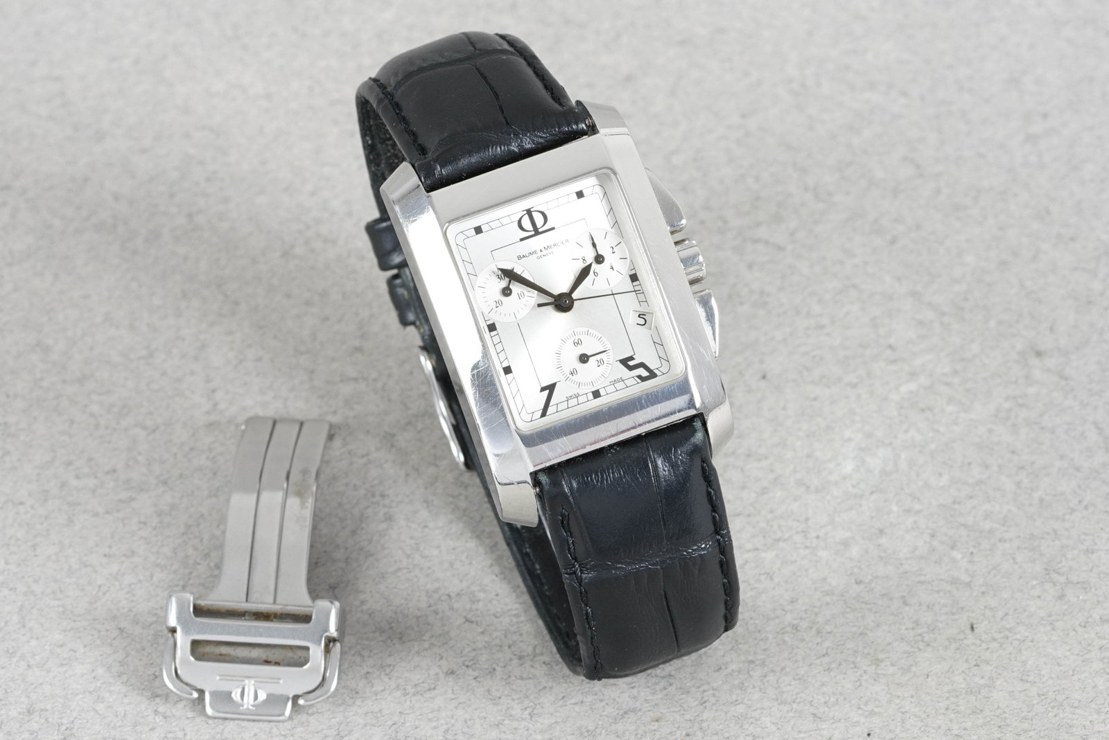 BAUME & MERCIER HAMPTON CHRONOGRAPH W/ BOX & GUARANTE CARD - 2