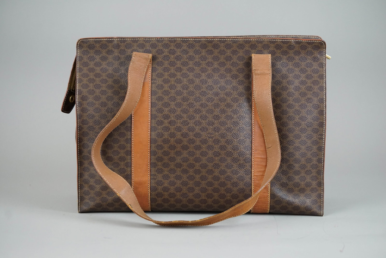 CELINE MACADAM TOTE BAG BROWN - 5