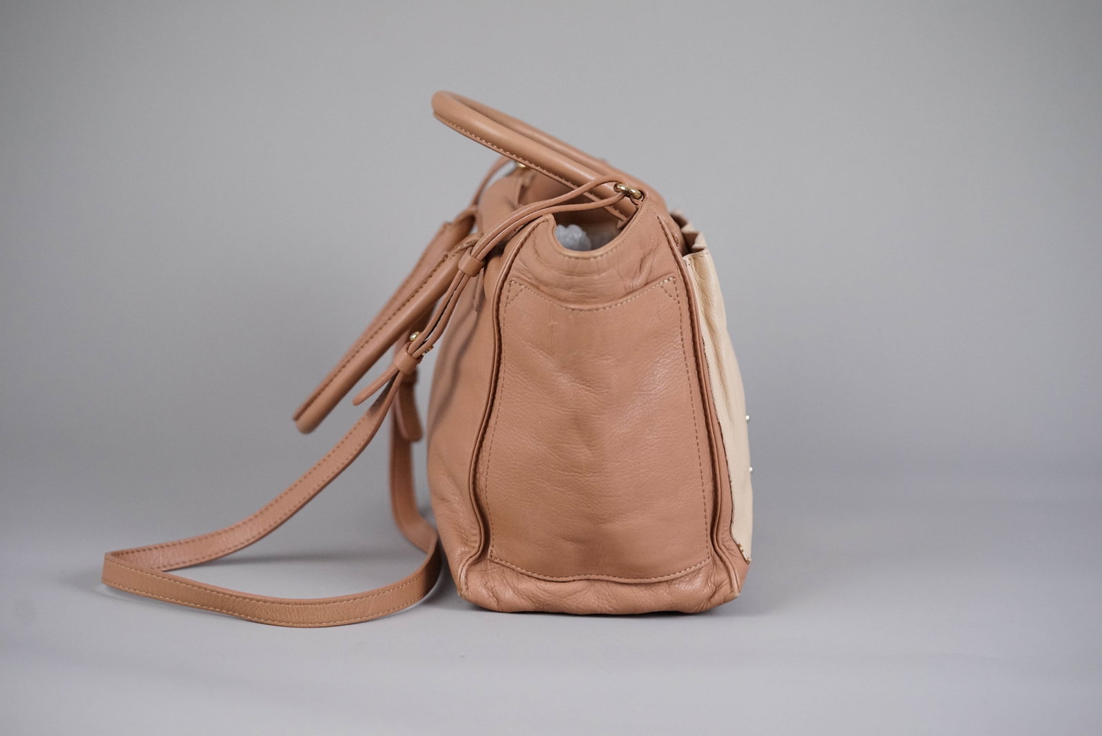 SEE BY CHLOE TWO TONE LEATHER HANDBAG - 11