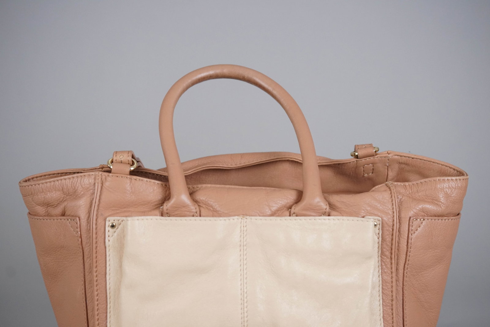 SEE BY CHLOE TWO TONE LEATHER HANDBAG - 6