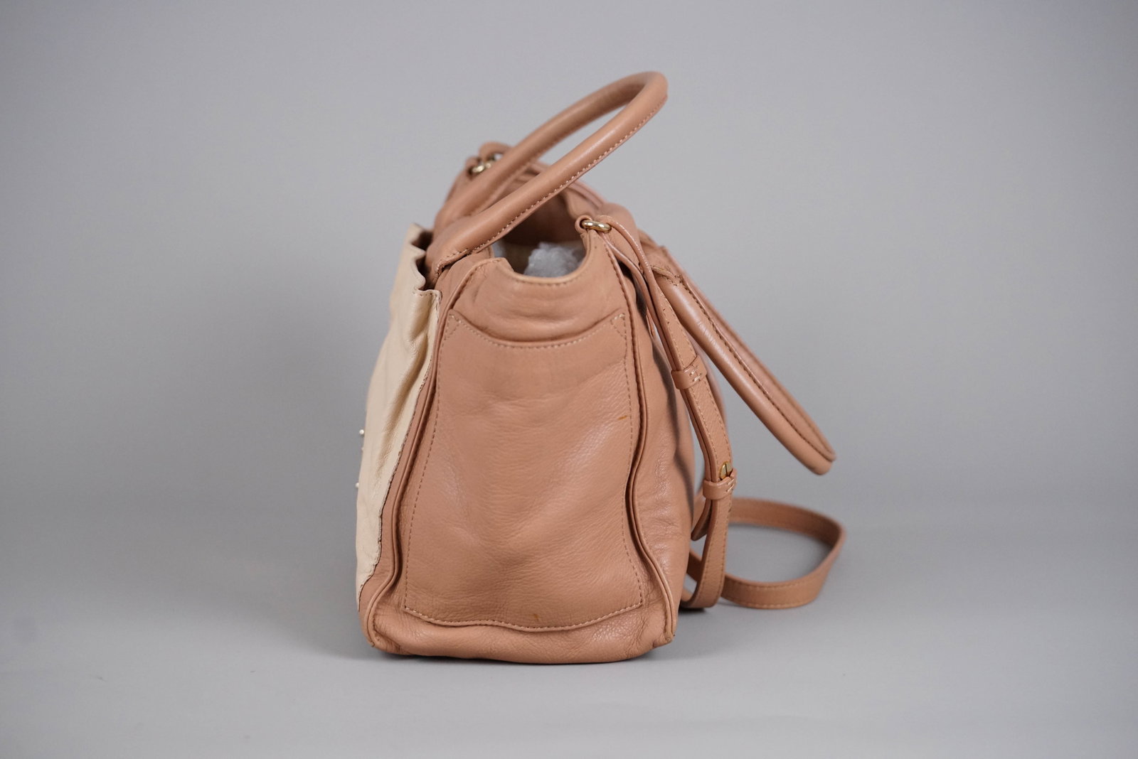SEE BY CHLOE TWO TONE LEATHER HANDBAG - 7