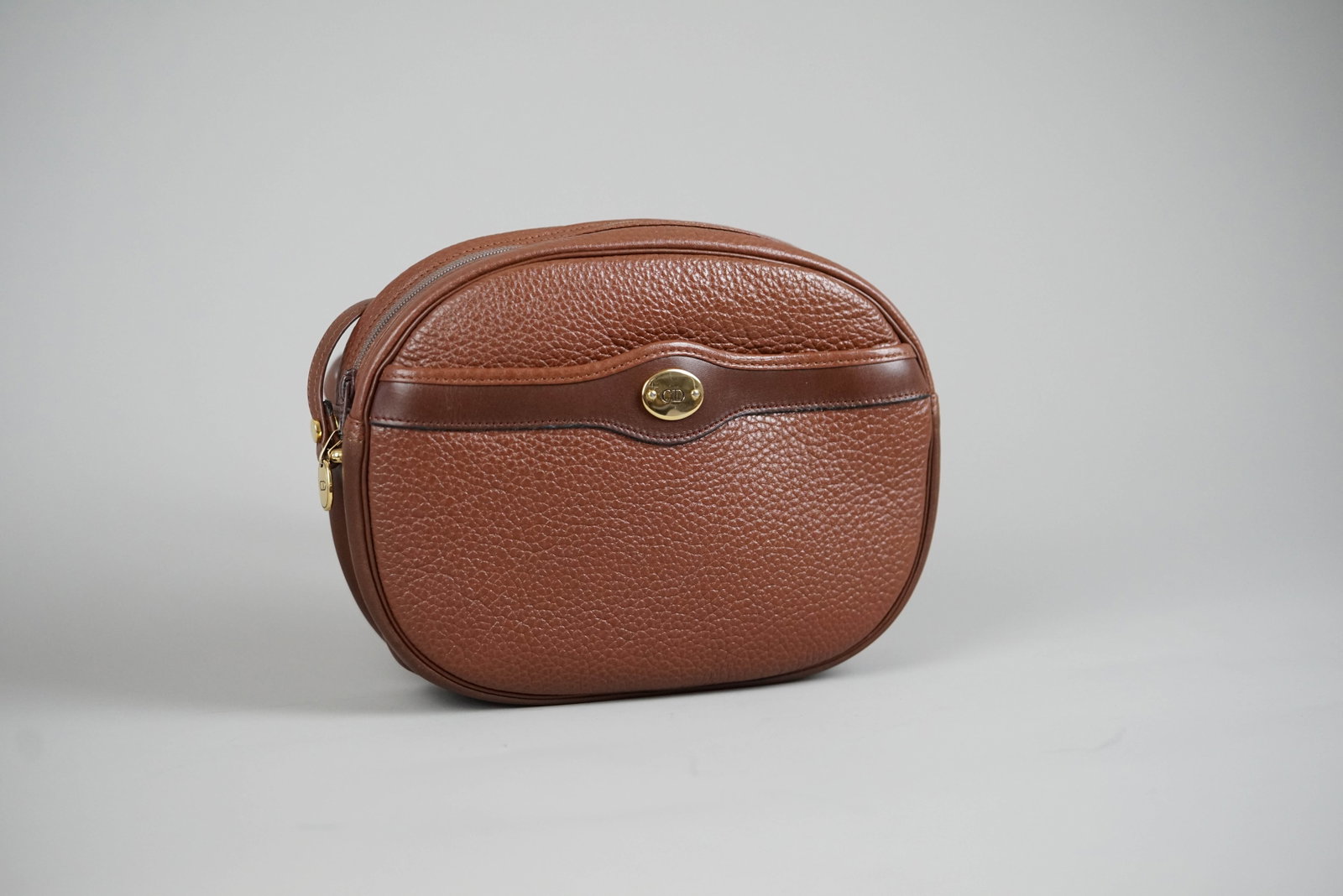 DIOR SHOULDER BAG LEATHER BROWN CHARM - 2