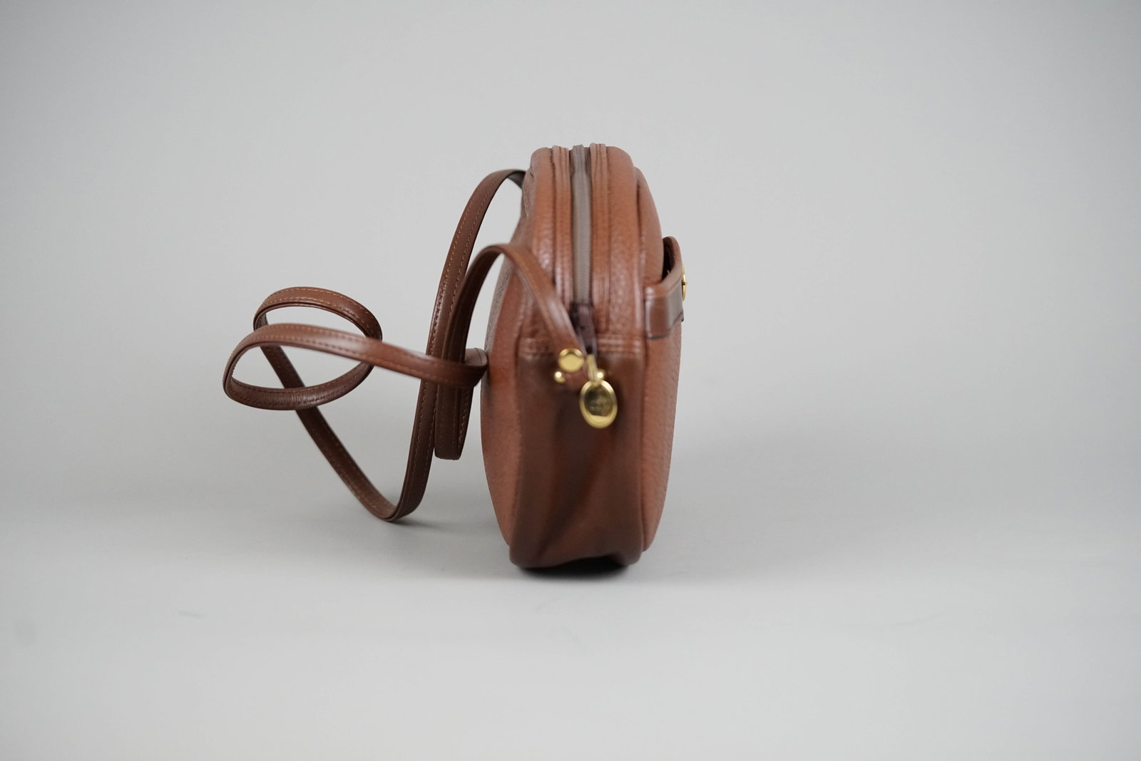DIOR SHOULDER BAG LEATHER BROWN CHARM - 4