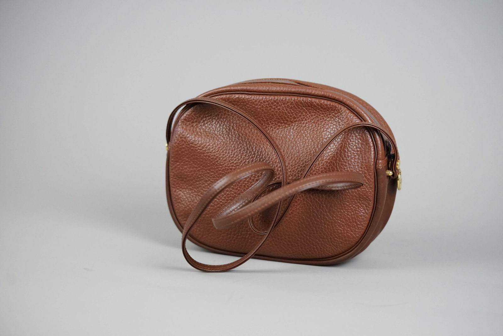 DIOR SHOULDER BAG LEATHER BROWN CHARM - 7