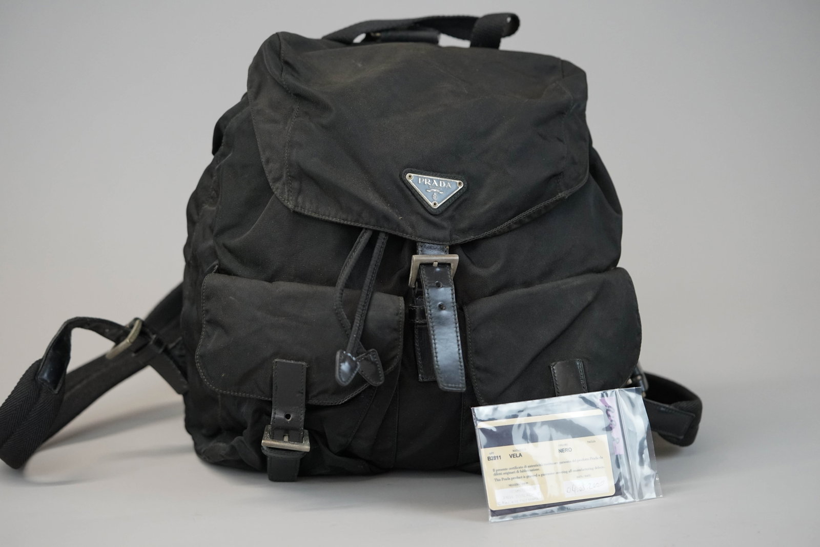 PRADA BLACK NYLON BACKPACK - 2