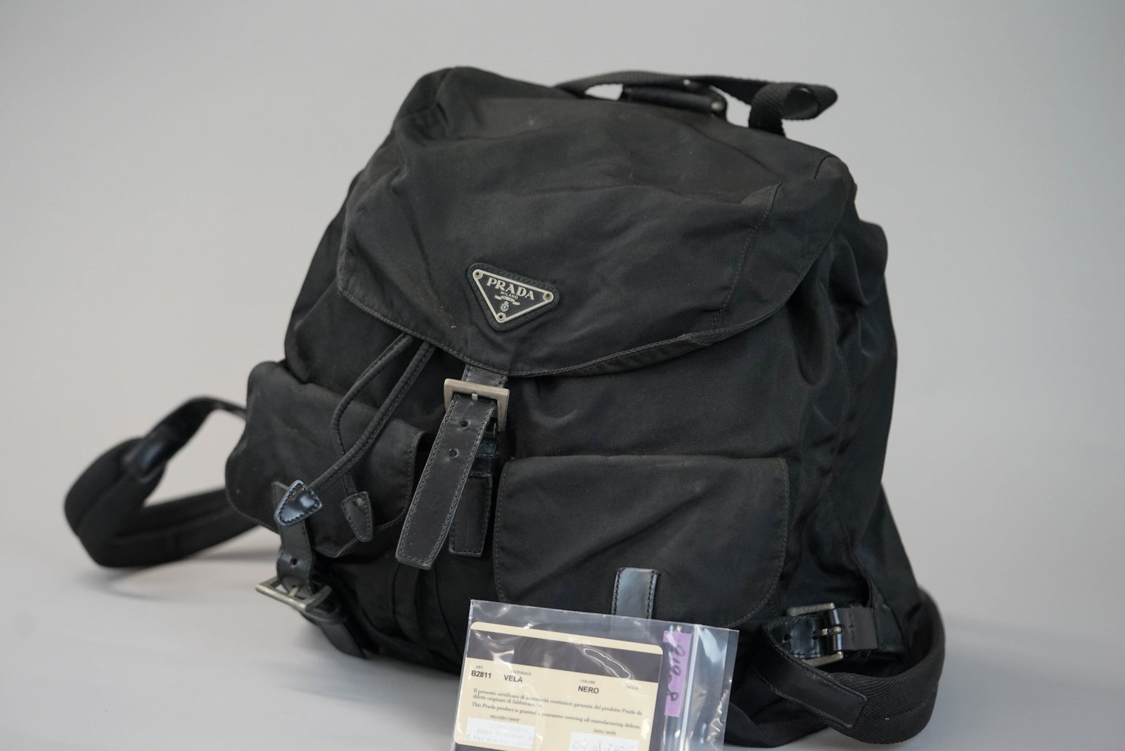 PRADA BLACK NYLON BACKPACK - 3