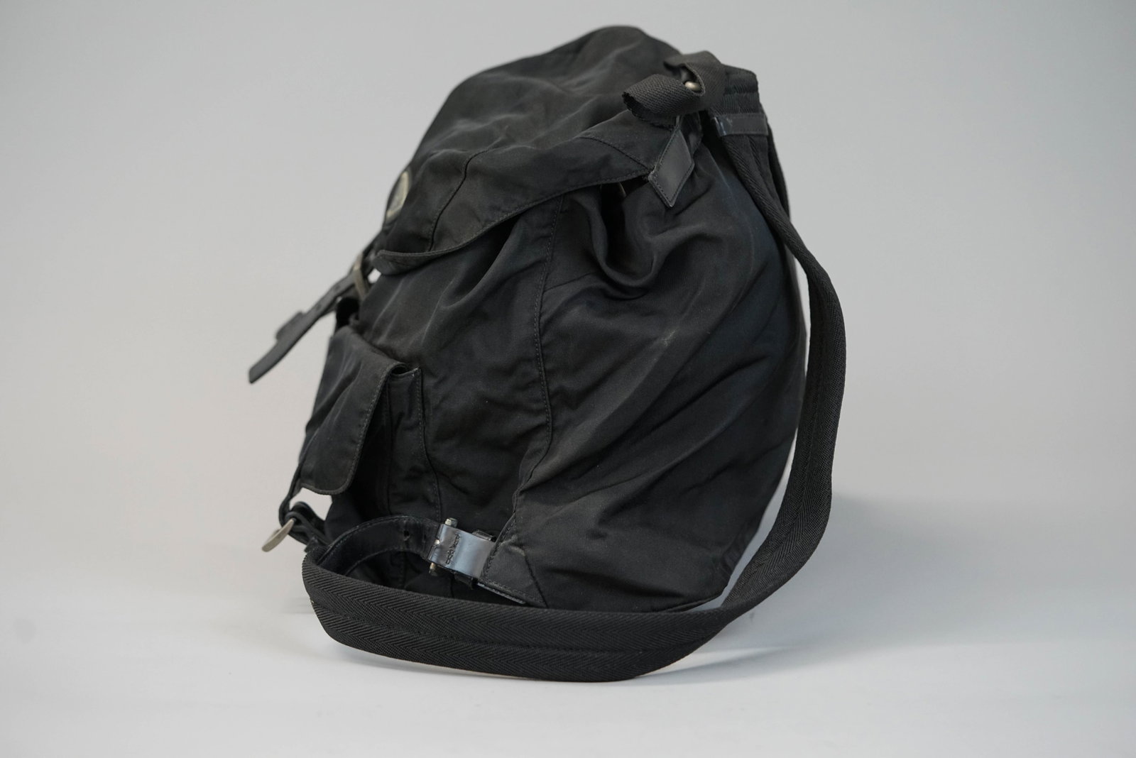 PRADA BLACK NYLON BACKPACK - 4