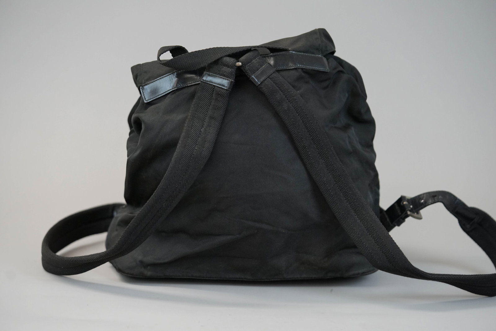 PRADA BLACK NYLON BACKPACK - 5