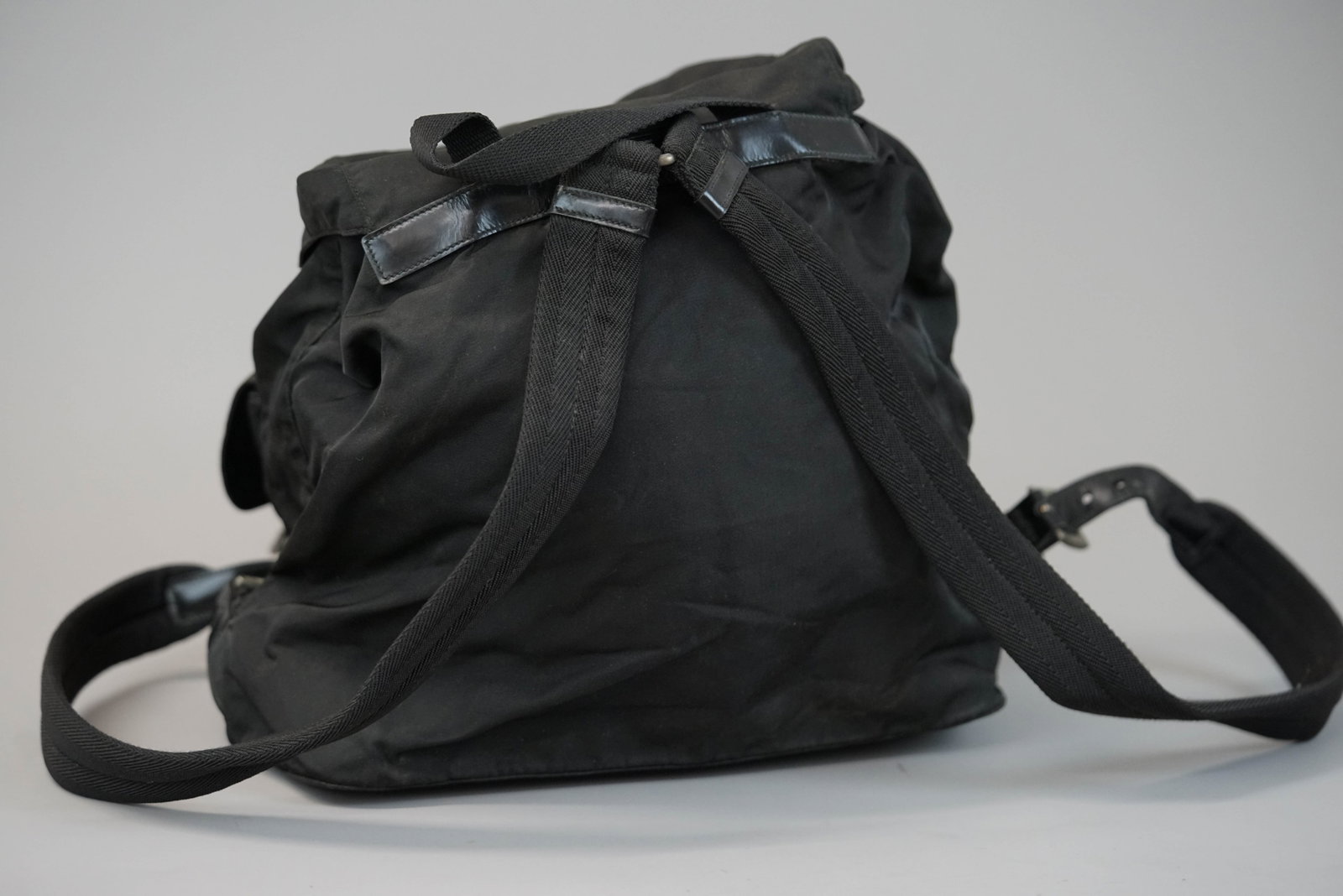 PRADA BLACK NYLON BACKPACK - 6