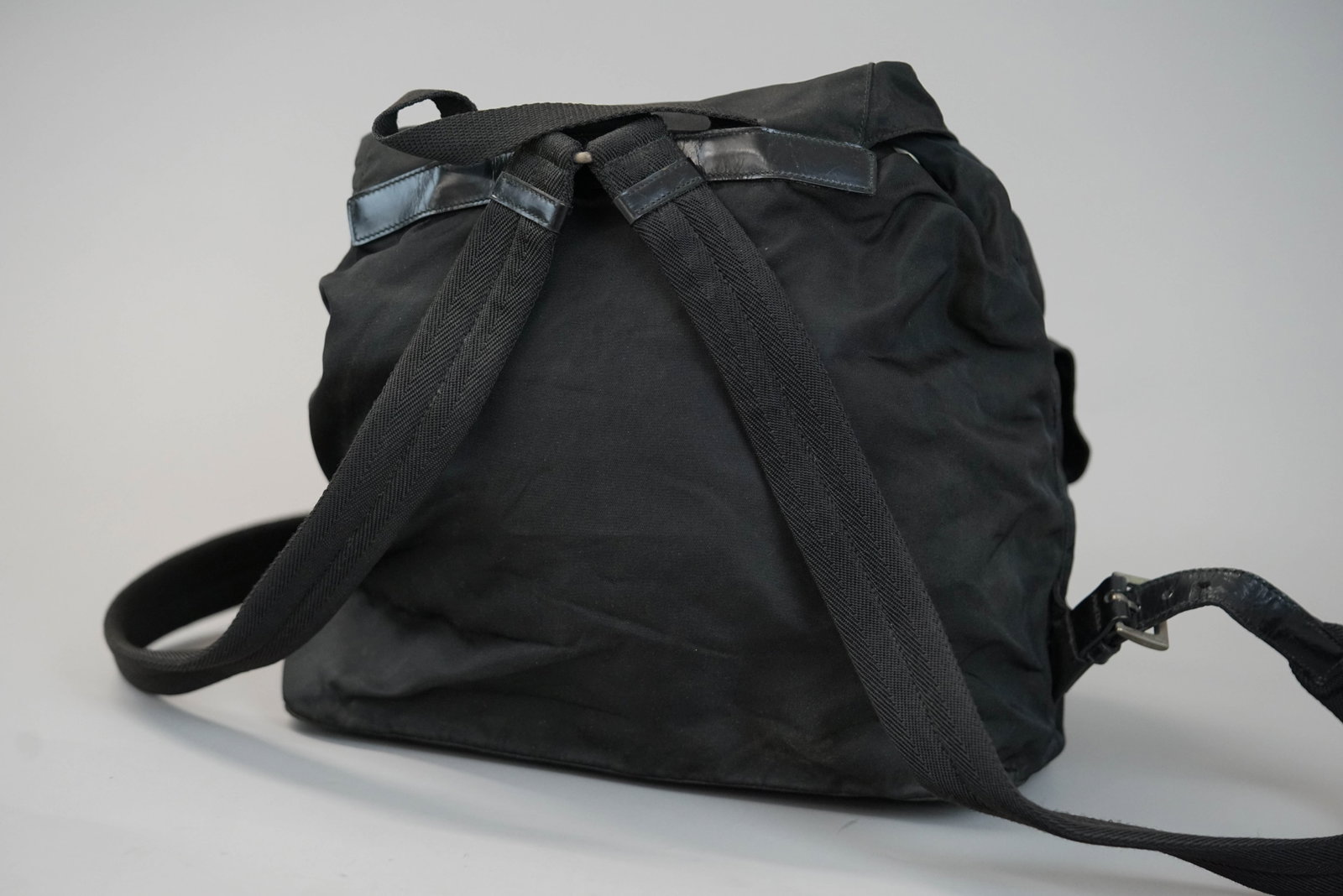 PRADA BLACK NYLON BACKPACK - 7