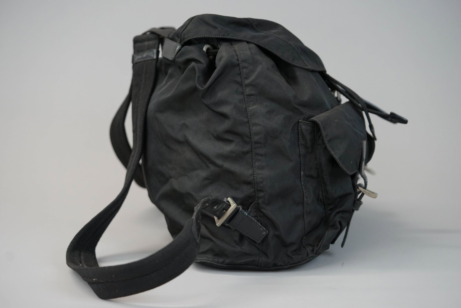 PRADA BLACK NYLON BACKPACK - 8