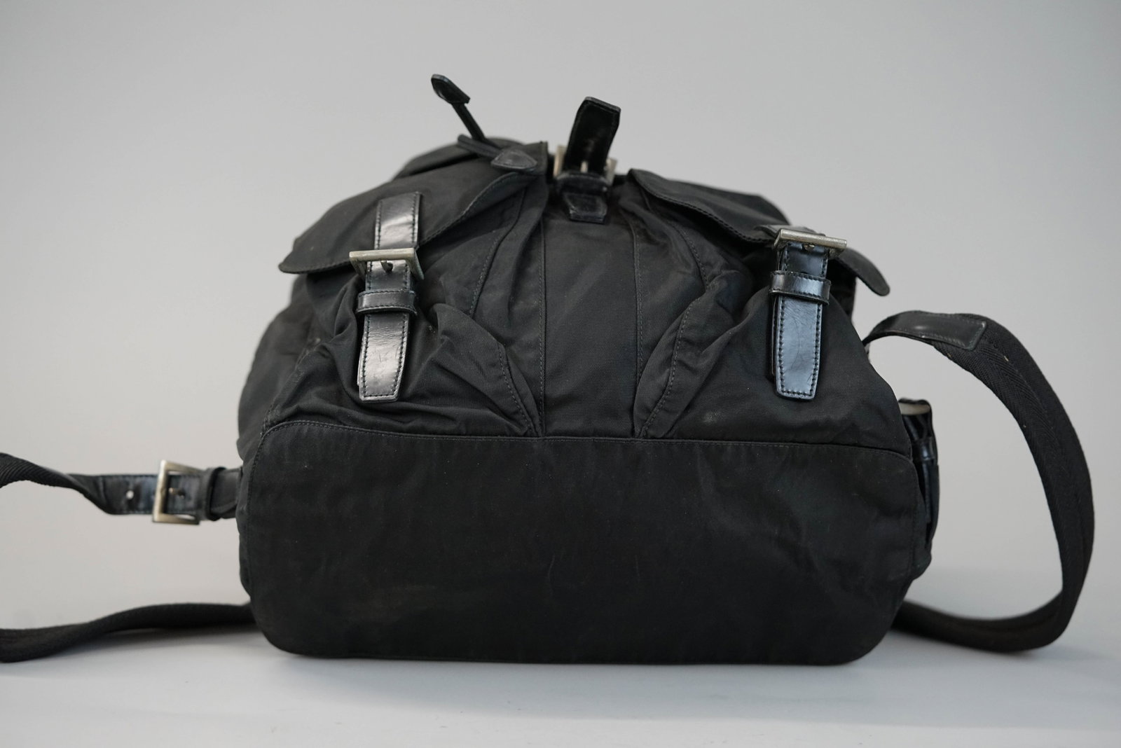 PRADA BLACK NYLON BACKPACK - 9